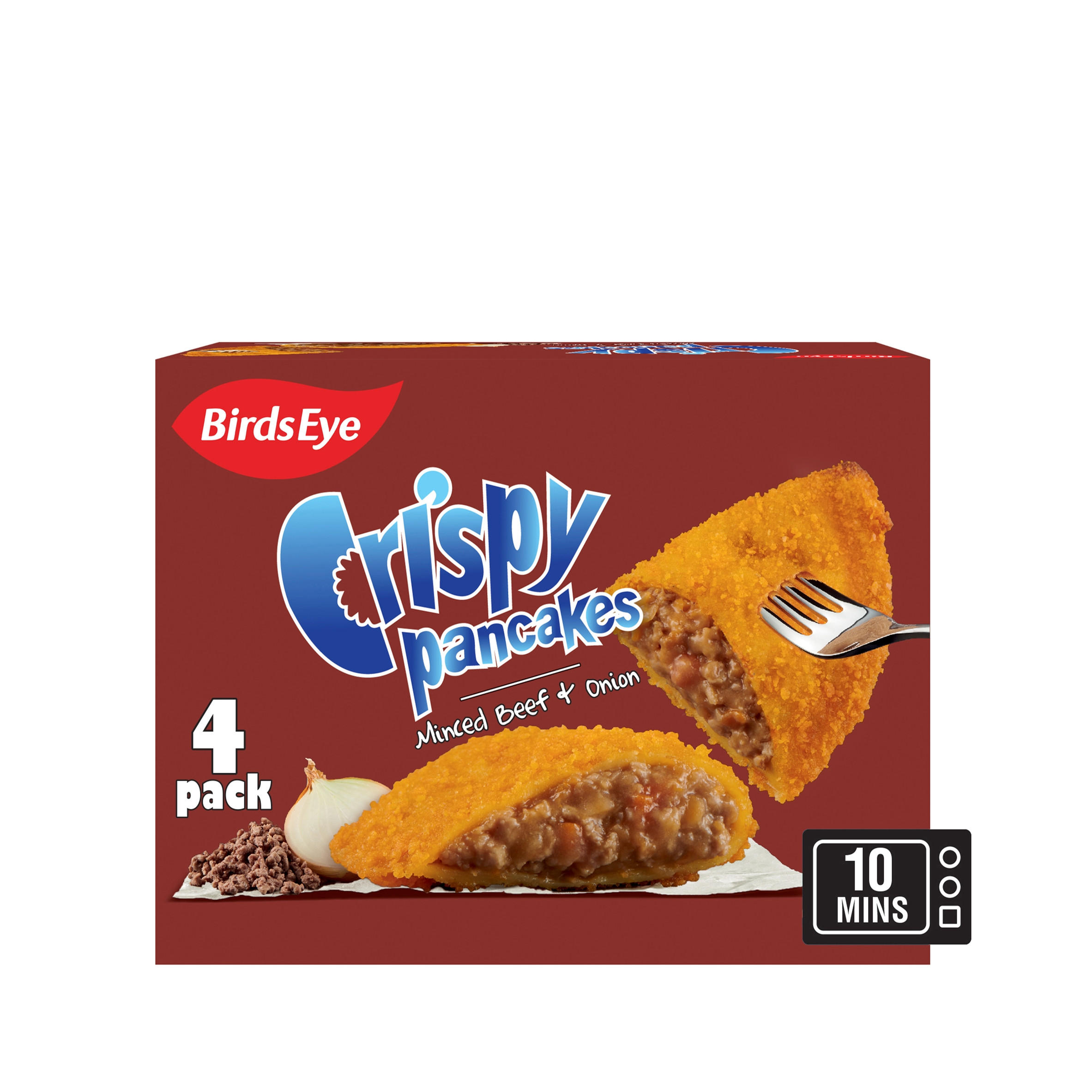 Birds Eye 4 Crispy Pancakes Minced Beef & Onion 250g | Frozen Snacks |  Iceland Foods