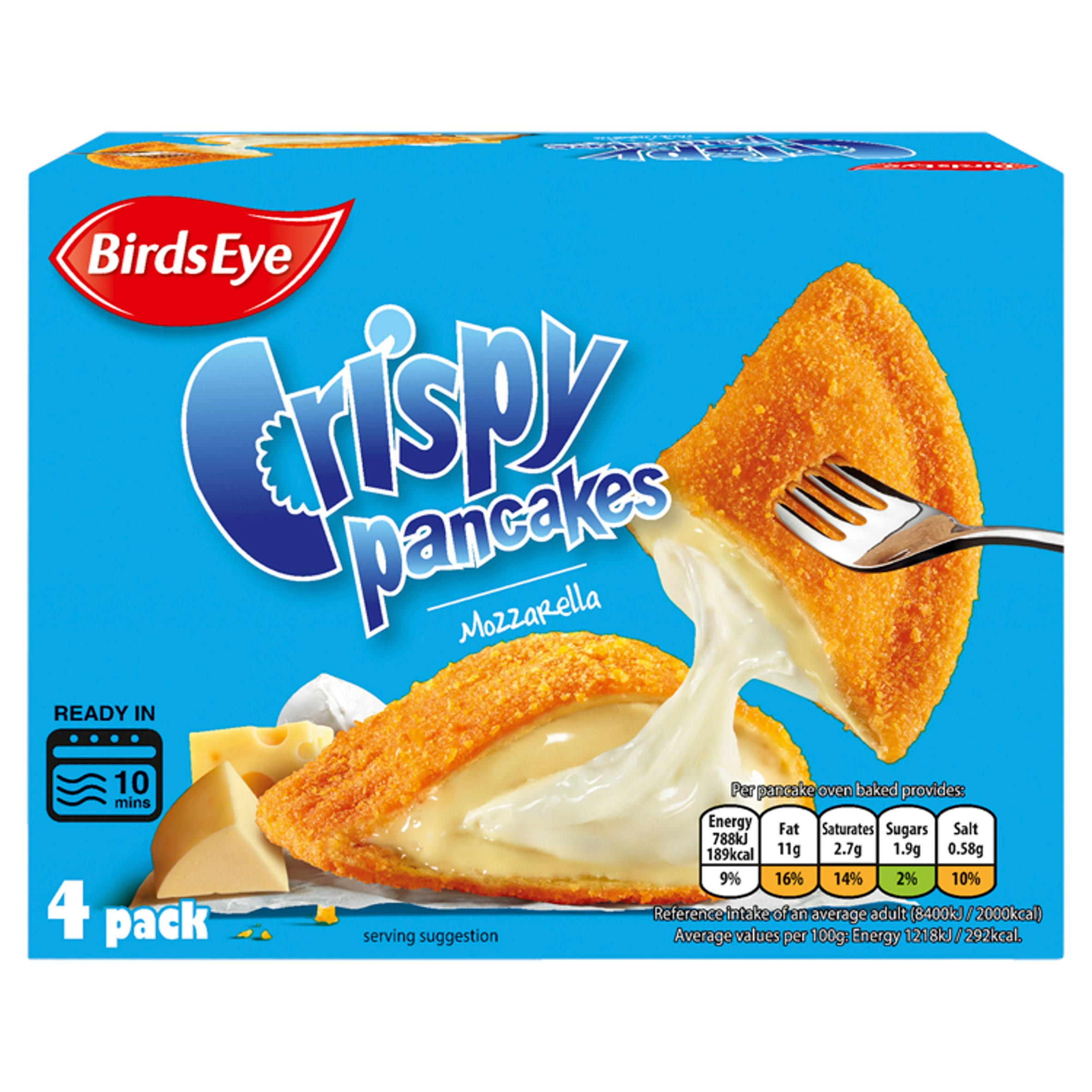 Birds Eye 4 Crispy Pancakes Mozzarella 266g | Frozen Ready Meals