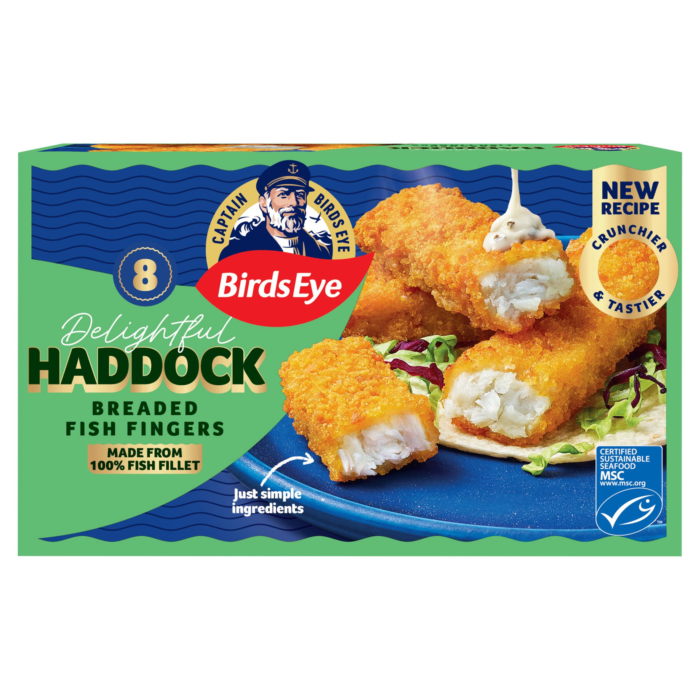 Birds Eye 8 x Breaded Cod Fish Fingers 240g
