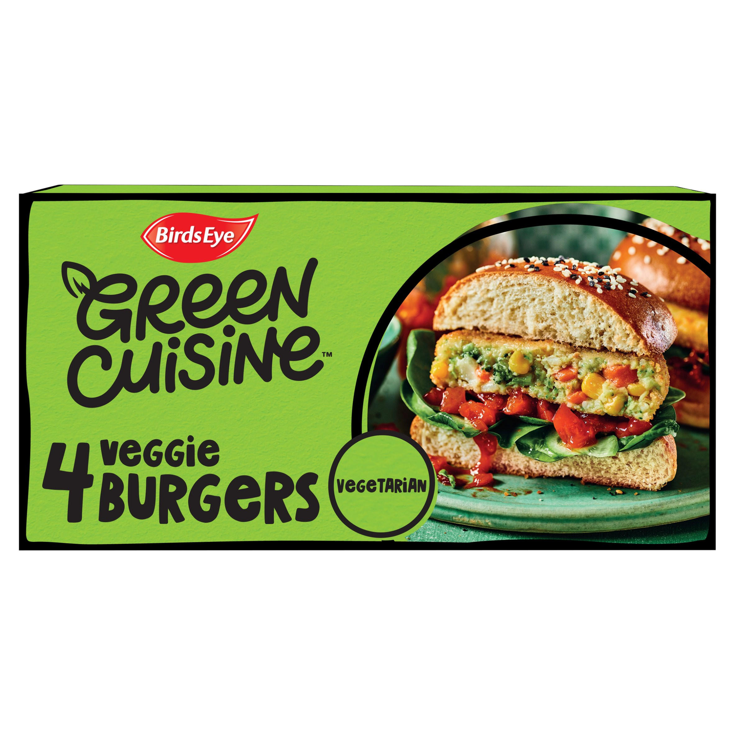 Birds Eye Green Cuisine 4 Veggie Quarter Pounders 454g | 3 for £10 Mix