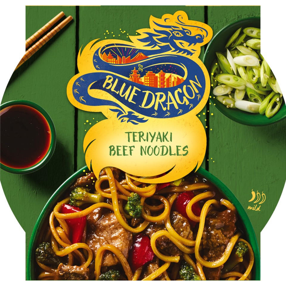 Blue Dragon Teriyaki Beef Noodles 400g, folic acid free