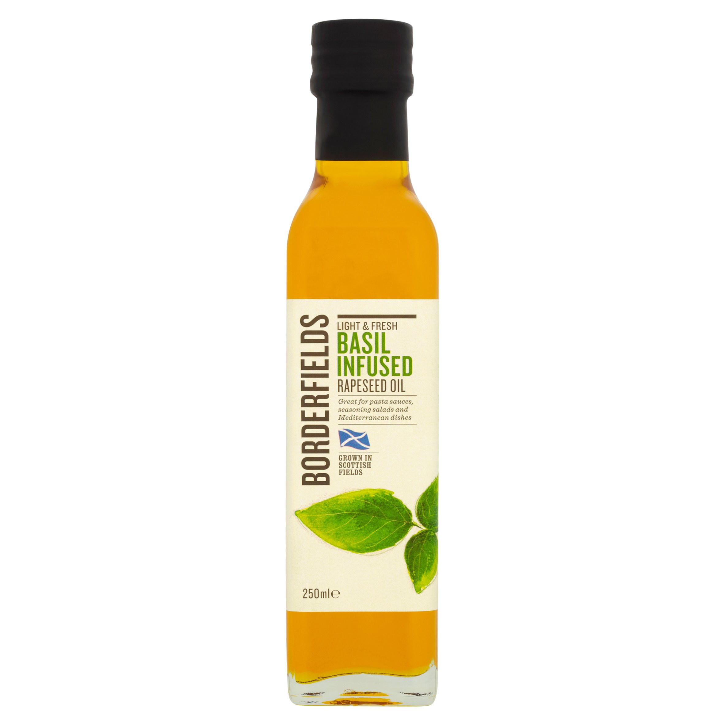 Borderfields Basil Infused Scottish Rapeseed Oil 250ml | Oils ...