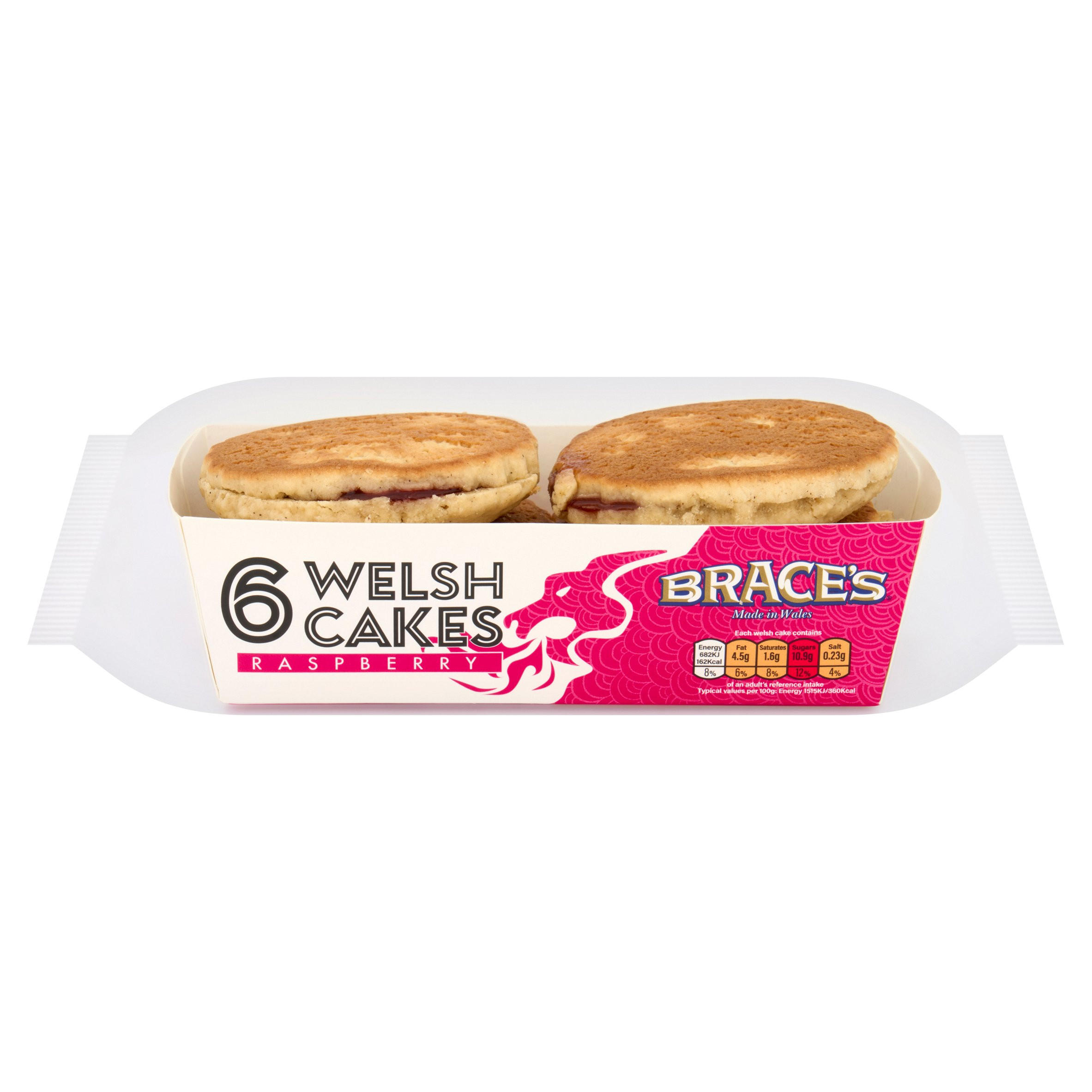 Brace's 6 Raspberry Welsh Cakes