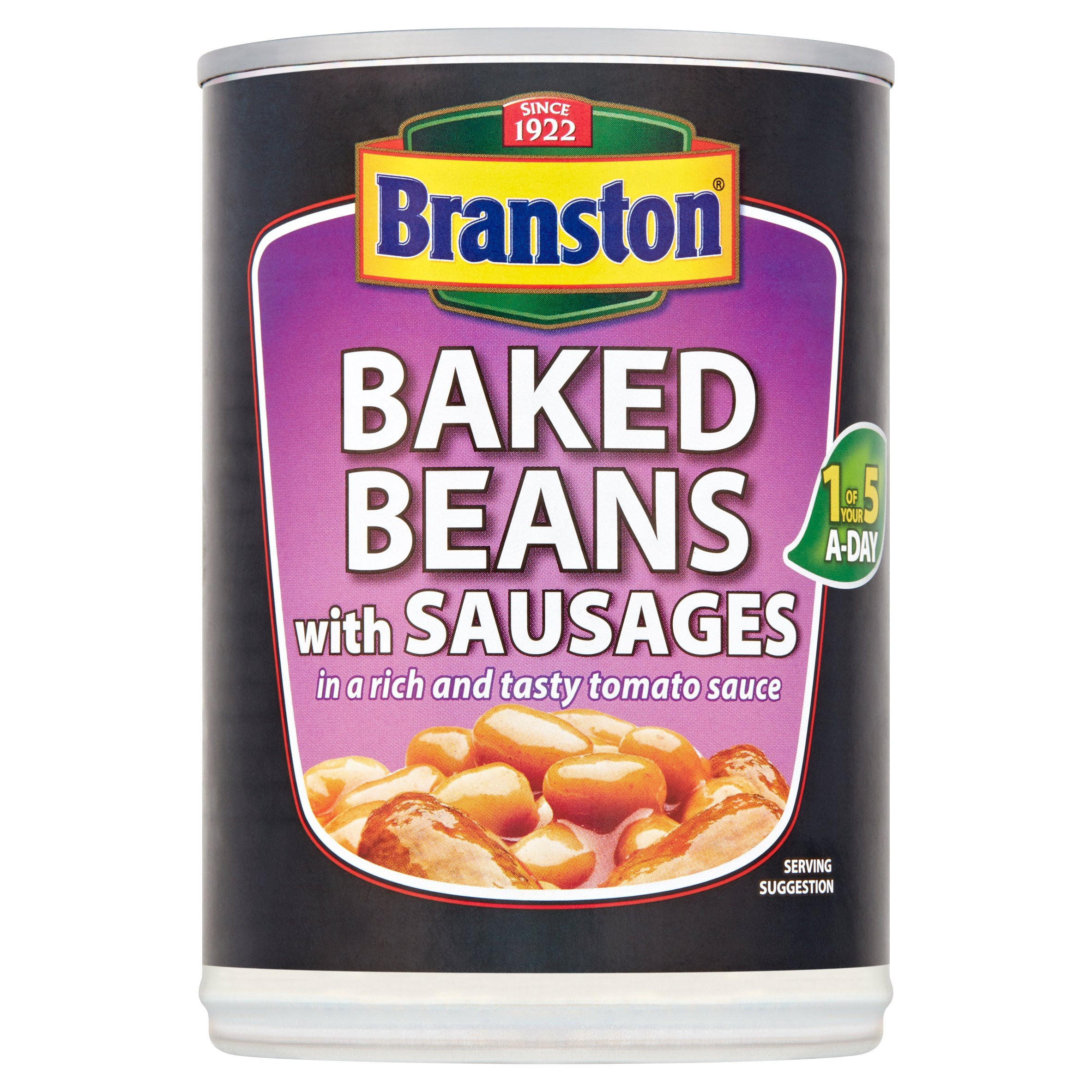 Branston Baked Beans with Sausages in a Rich and Tasty Tomato Sauce