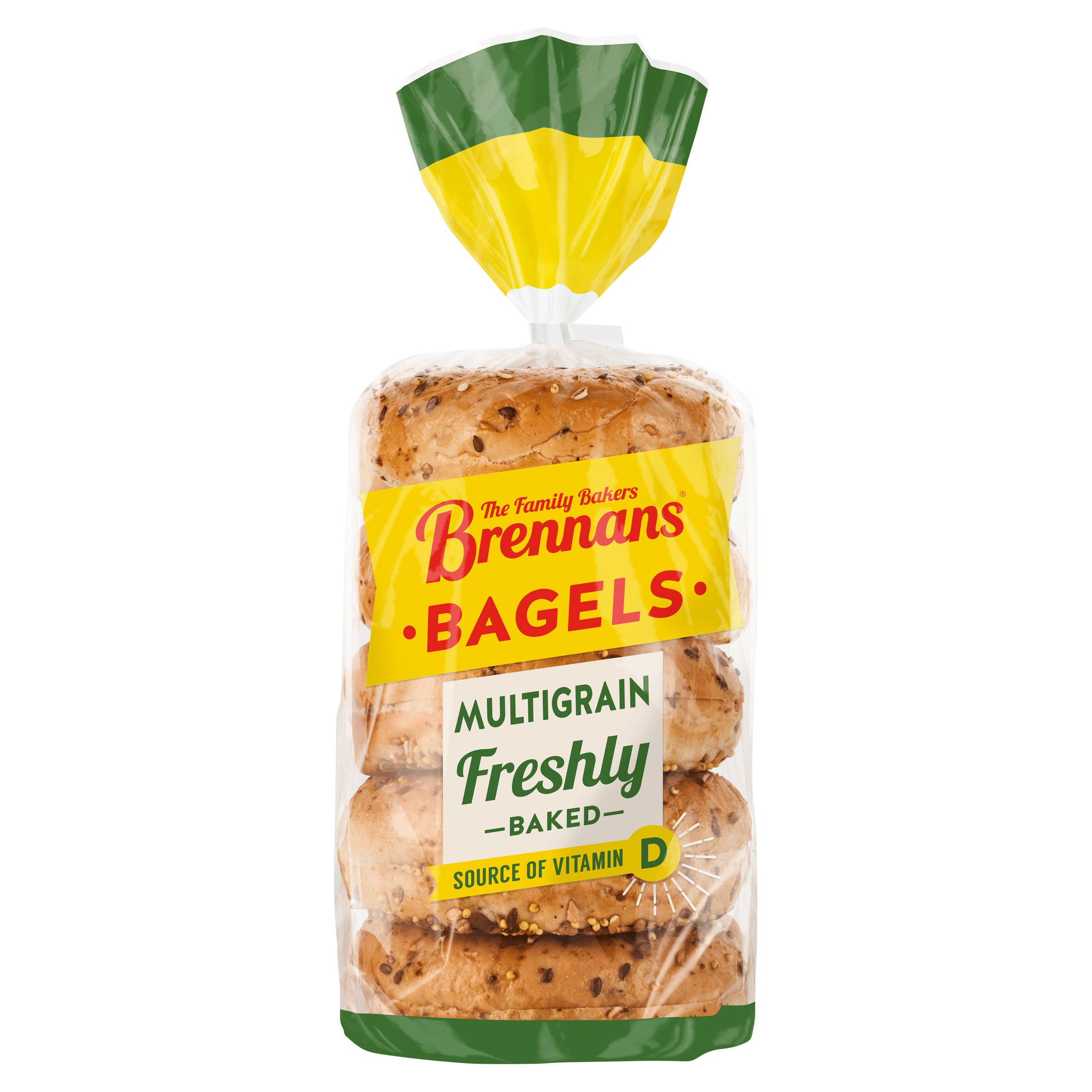 Brennans 5 Bagels Multigrain 450g Wraps, Bagels, Pittas & Thins