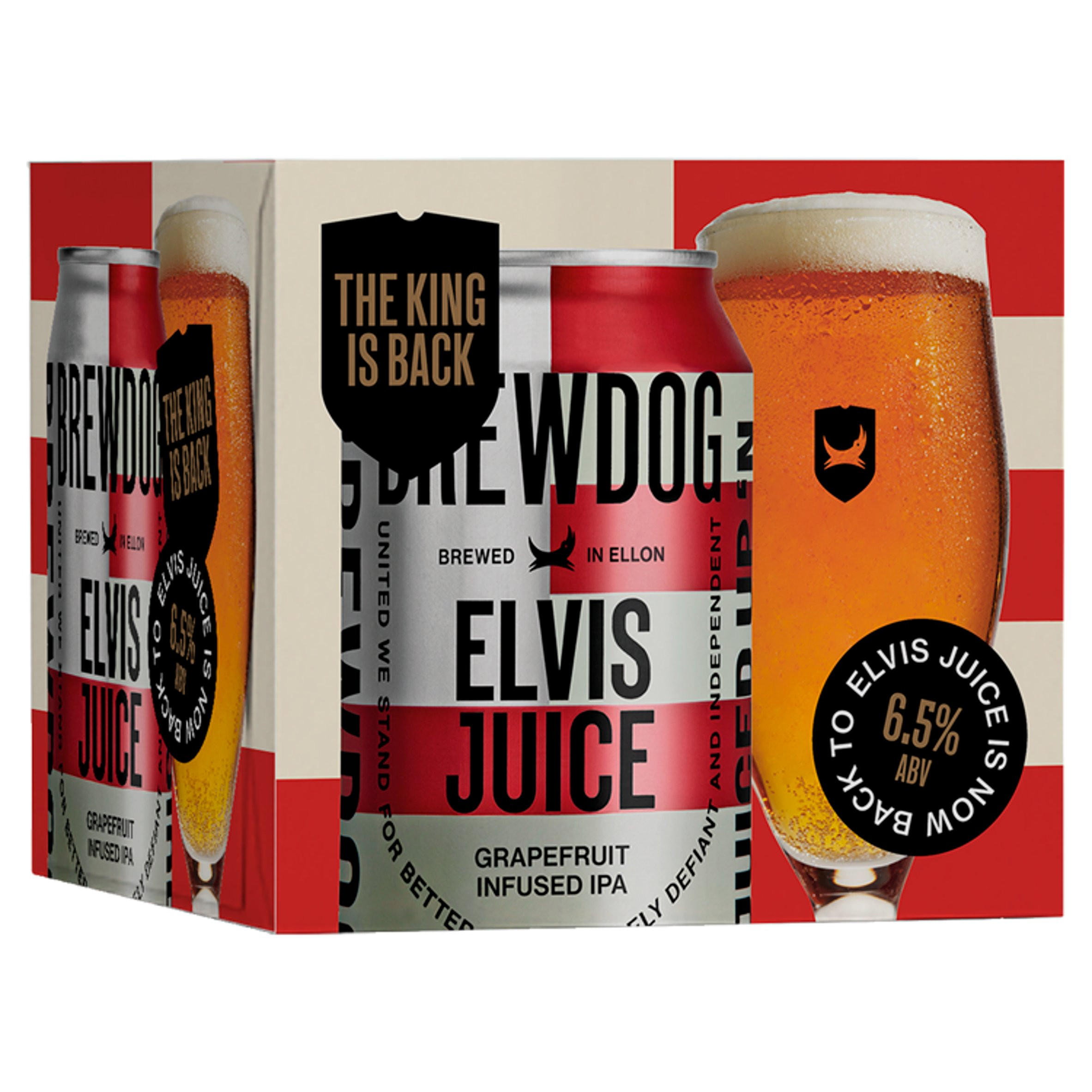 BrewDog Elvis Juice Grapefruit Infused IPA 4 x 330ml Ales Iceland Foods