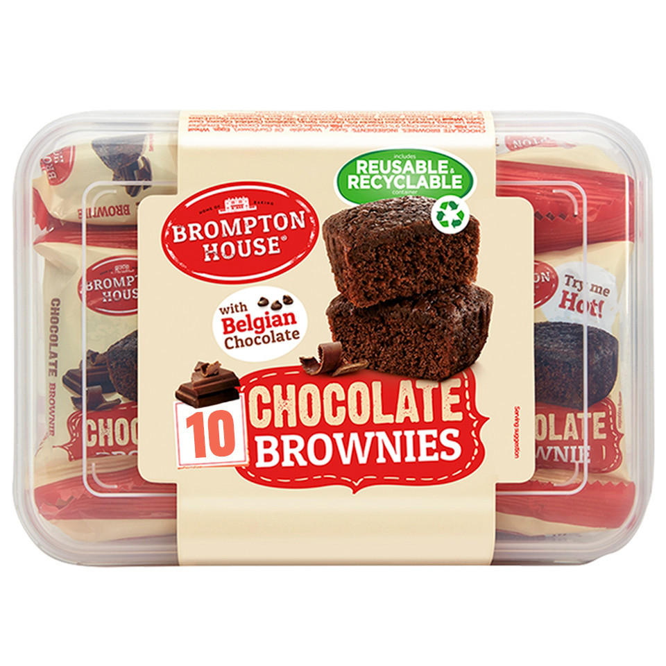 Brompton House Chocolate Brownies 10 x 25g (250g) | Muffins & Mini ...