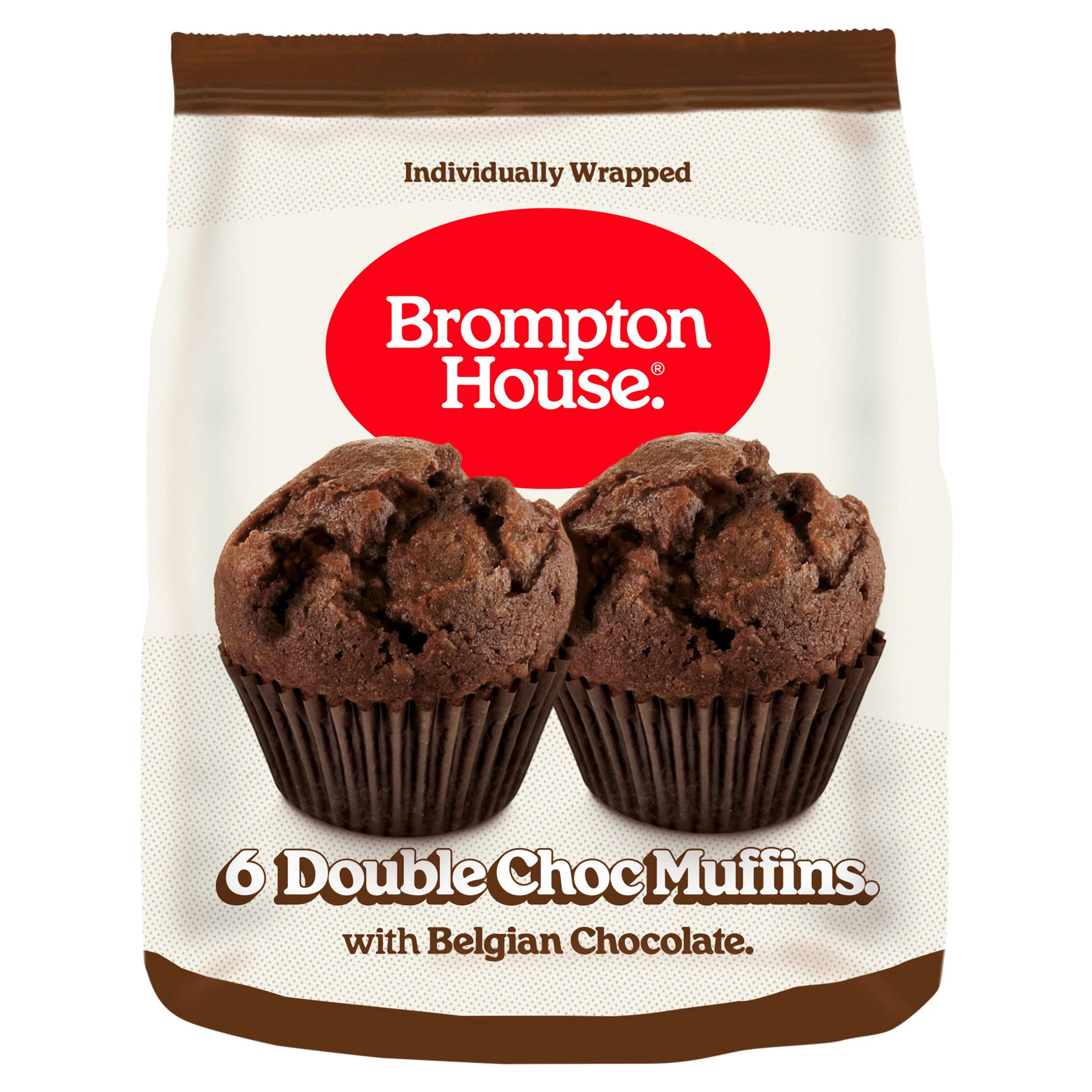 Brompton House Double Choc Muffins 6 x 25g (150g) Muffins & Mini