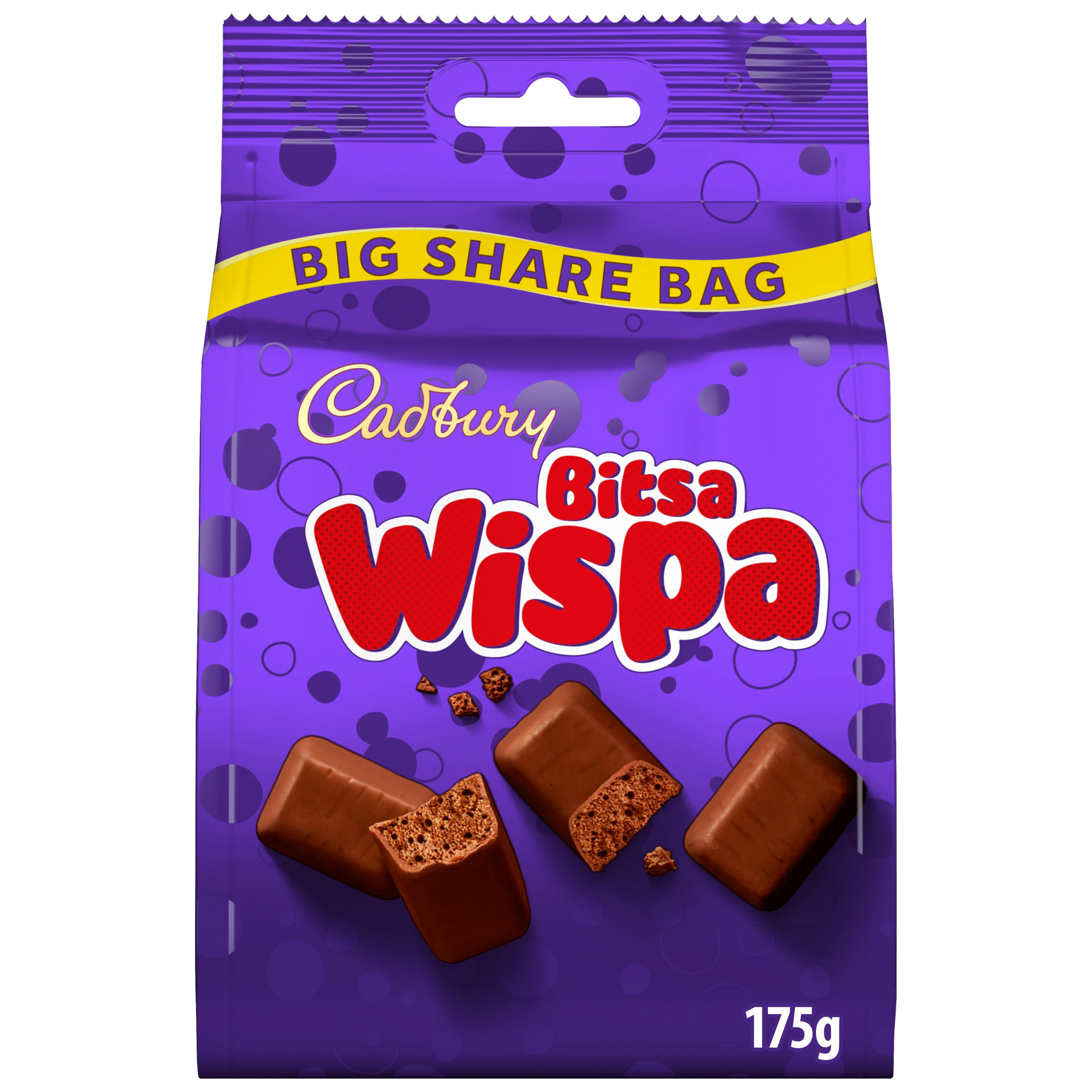 Cadbury Bitsa Wispa Chocolate Large Sharing Bag 185.5g