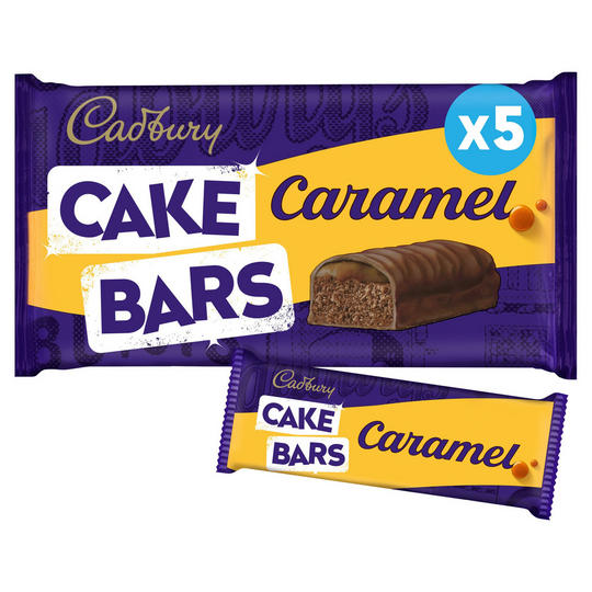 Cadbury Caramel Cake Bars x5