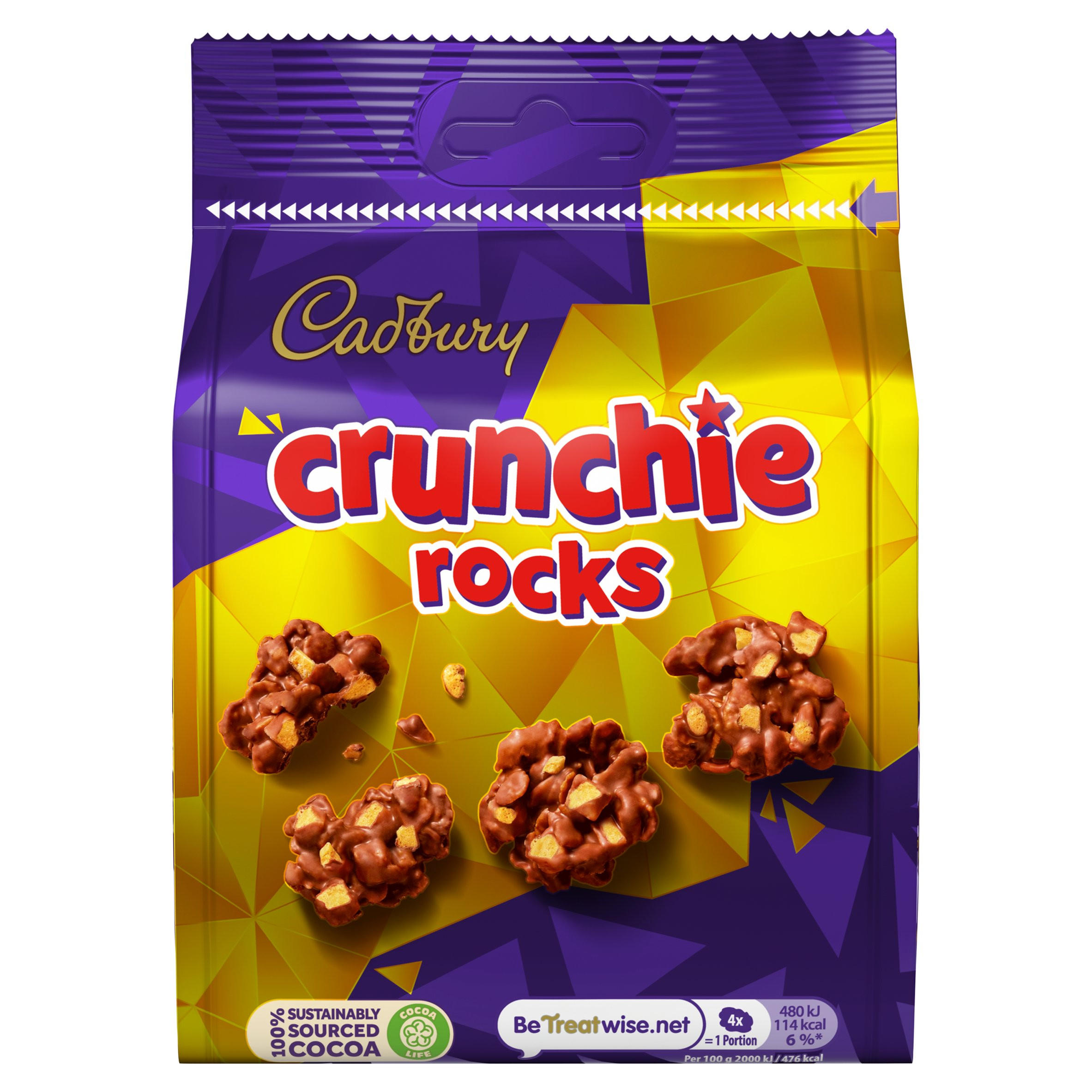 Cadbury Crunchie Rocks 110g Sharing Bags And Tubs Iceland Foods