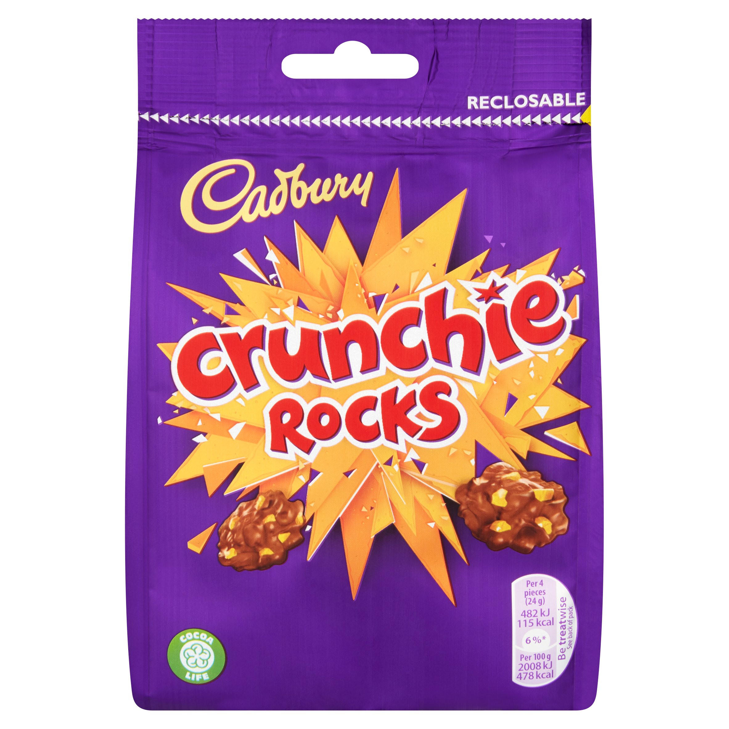 Cadbury Crunchie Rocks Chocolate Bag 110g | Sharing Bags & Tubs ...