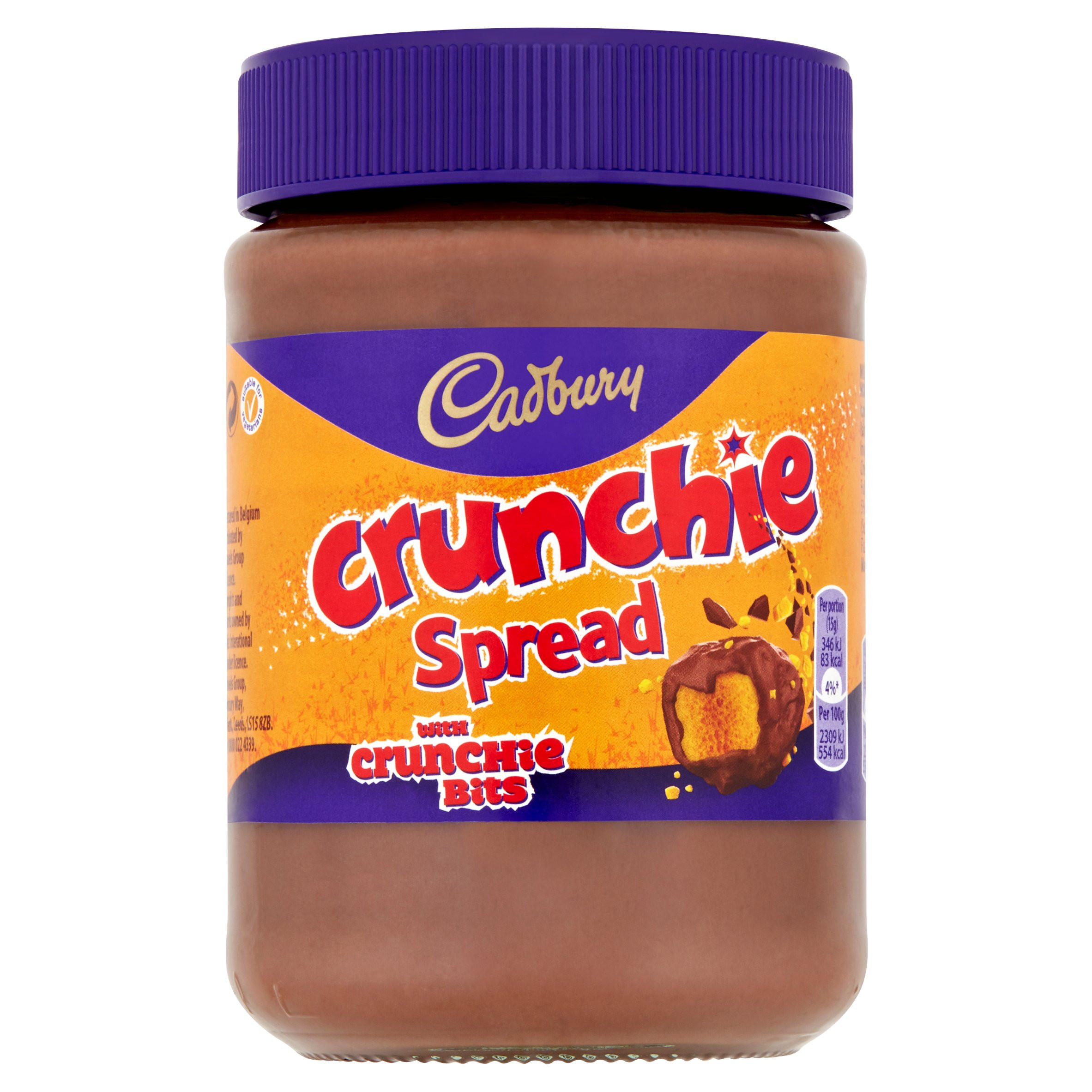 Cadbury Crunchie Spread 400g, folic acid free
