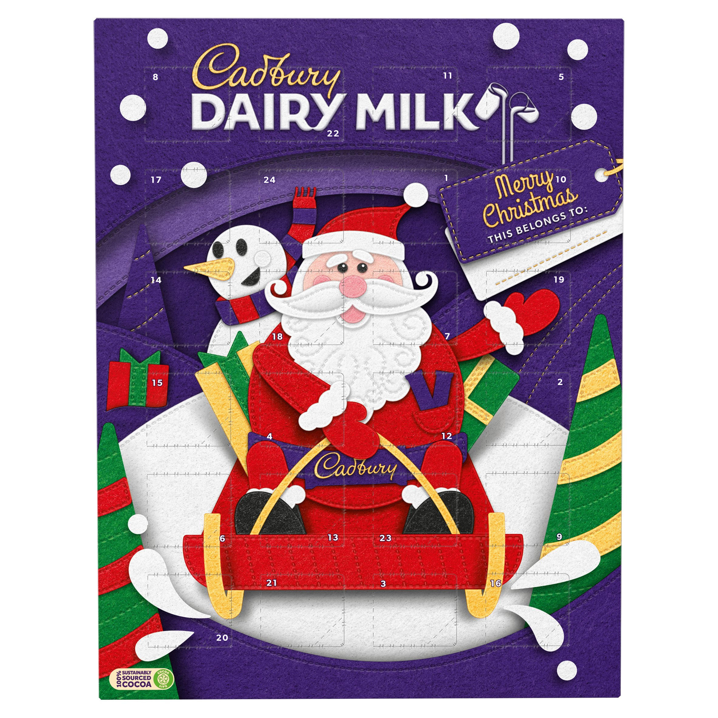 Cadbury Dairy Milk Chocolate Advent Calendar 90g Chocolate Boxes