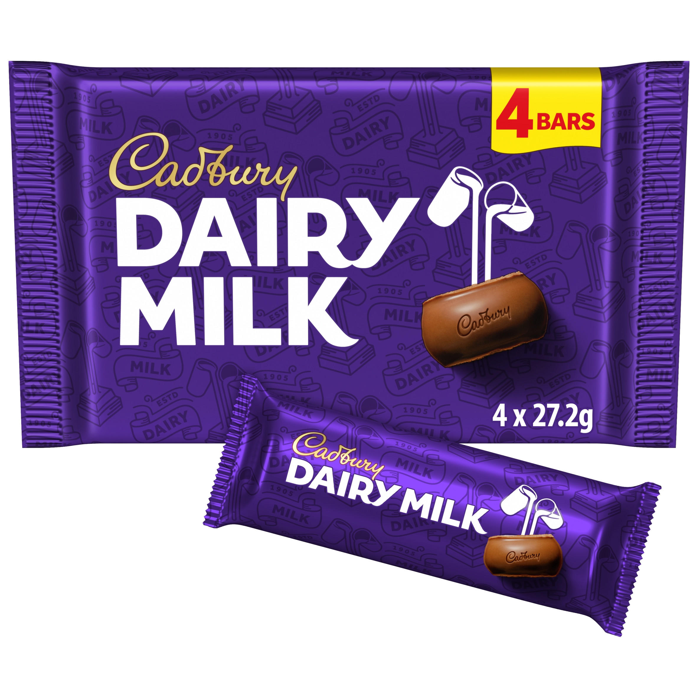 Cadbury Dairy Milk Caramel Chocolate Bar Multipack 4 x 37g
