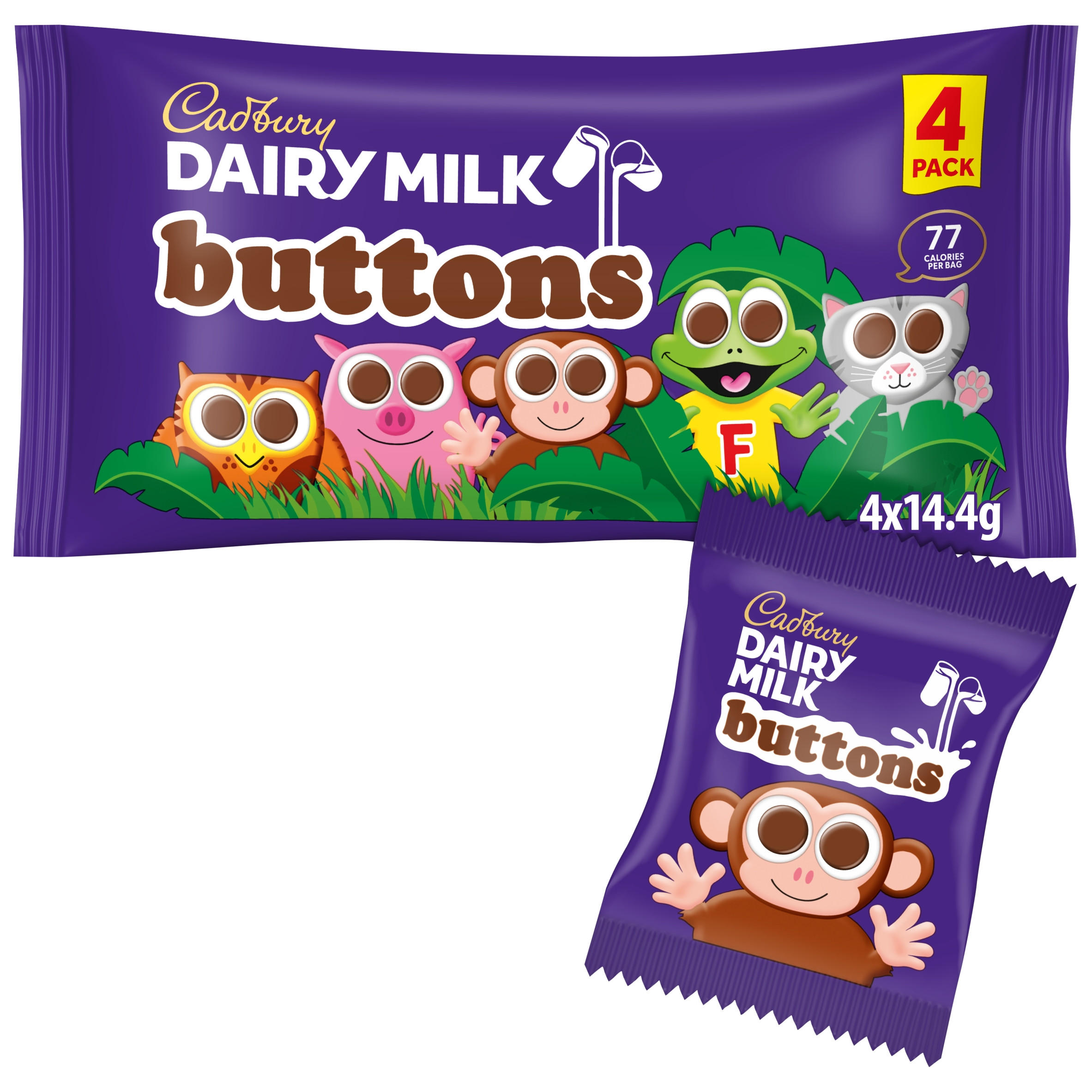 Cadbury Dairy Milk Buttons Multipack x4 57.6g