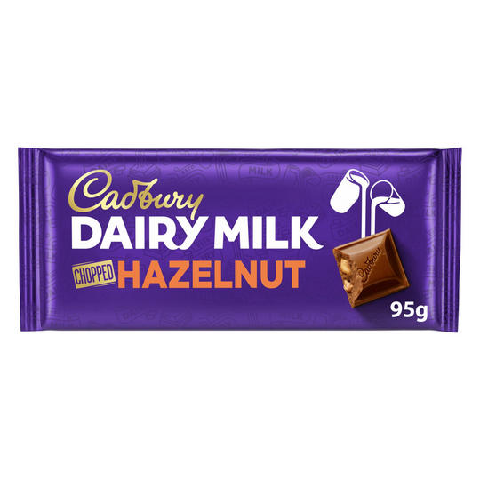 Cadbury Dairy Milk Chopped Nut Chocolate Bar 95g