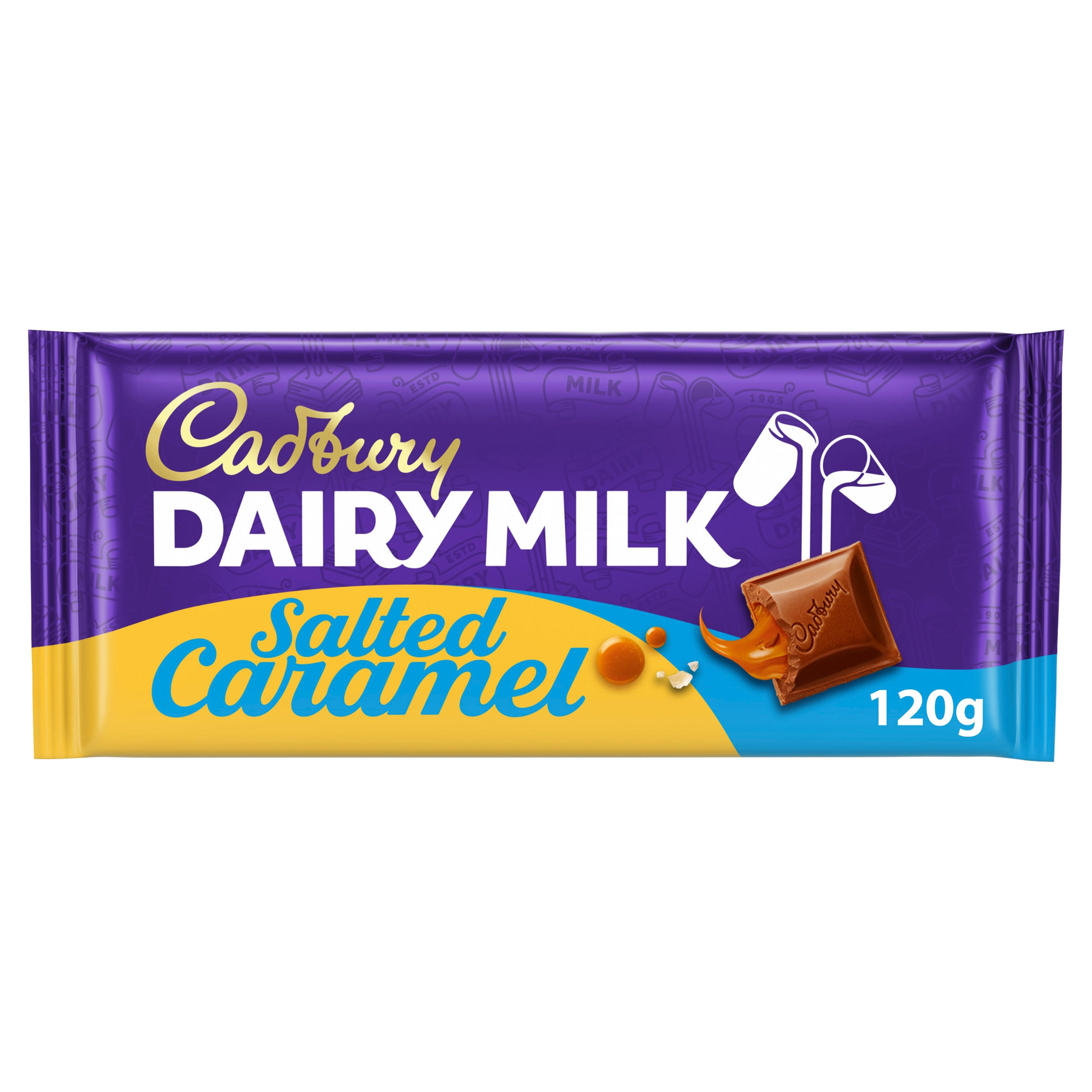 Cadbury Dairy Milk Salted Caramel 120g Single Chocolate Bars & Bags