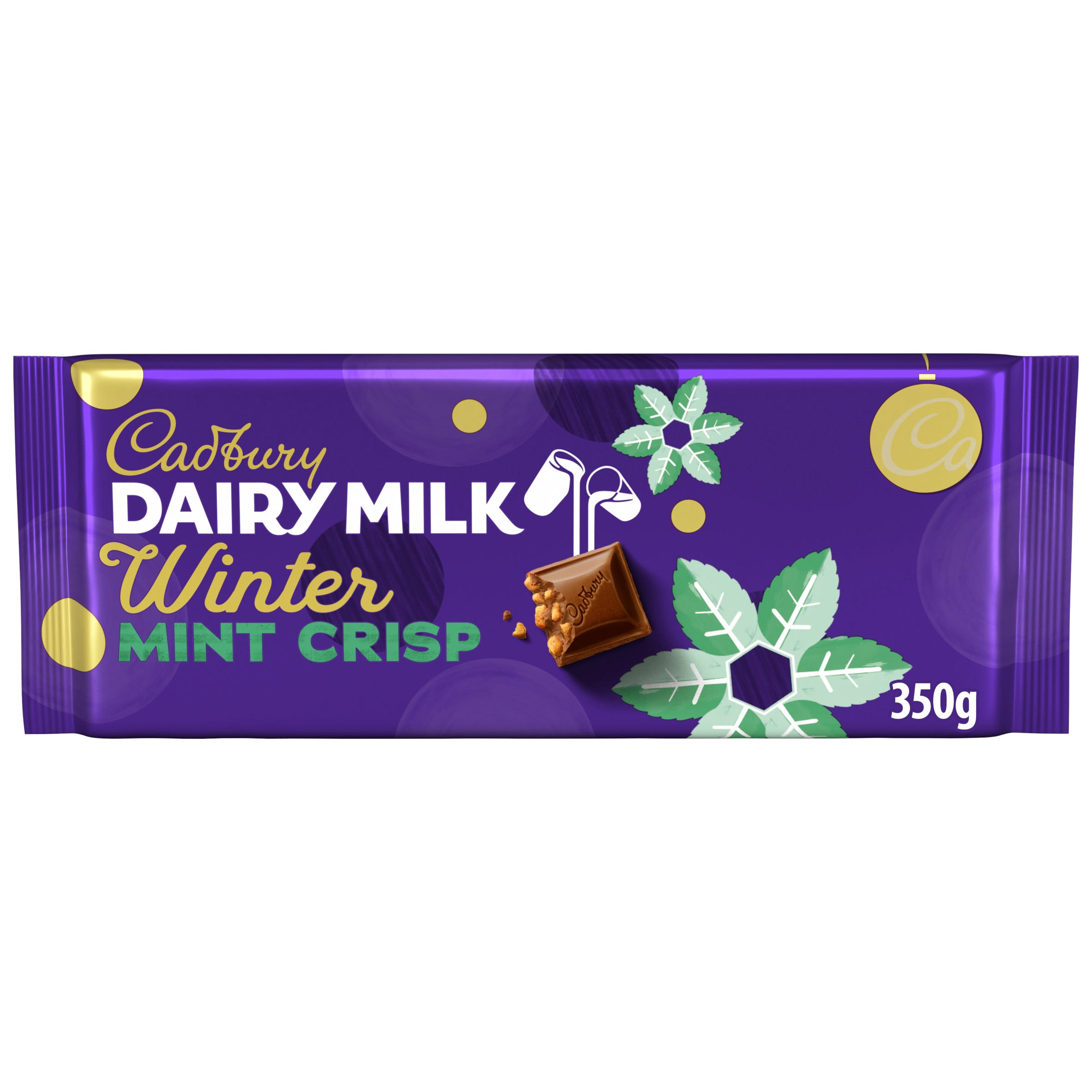 Dairy Milk Limited Edition Winter Mint Crisp Chocolate Bar 360 g