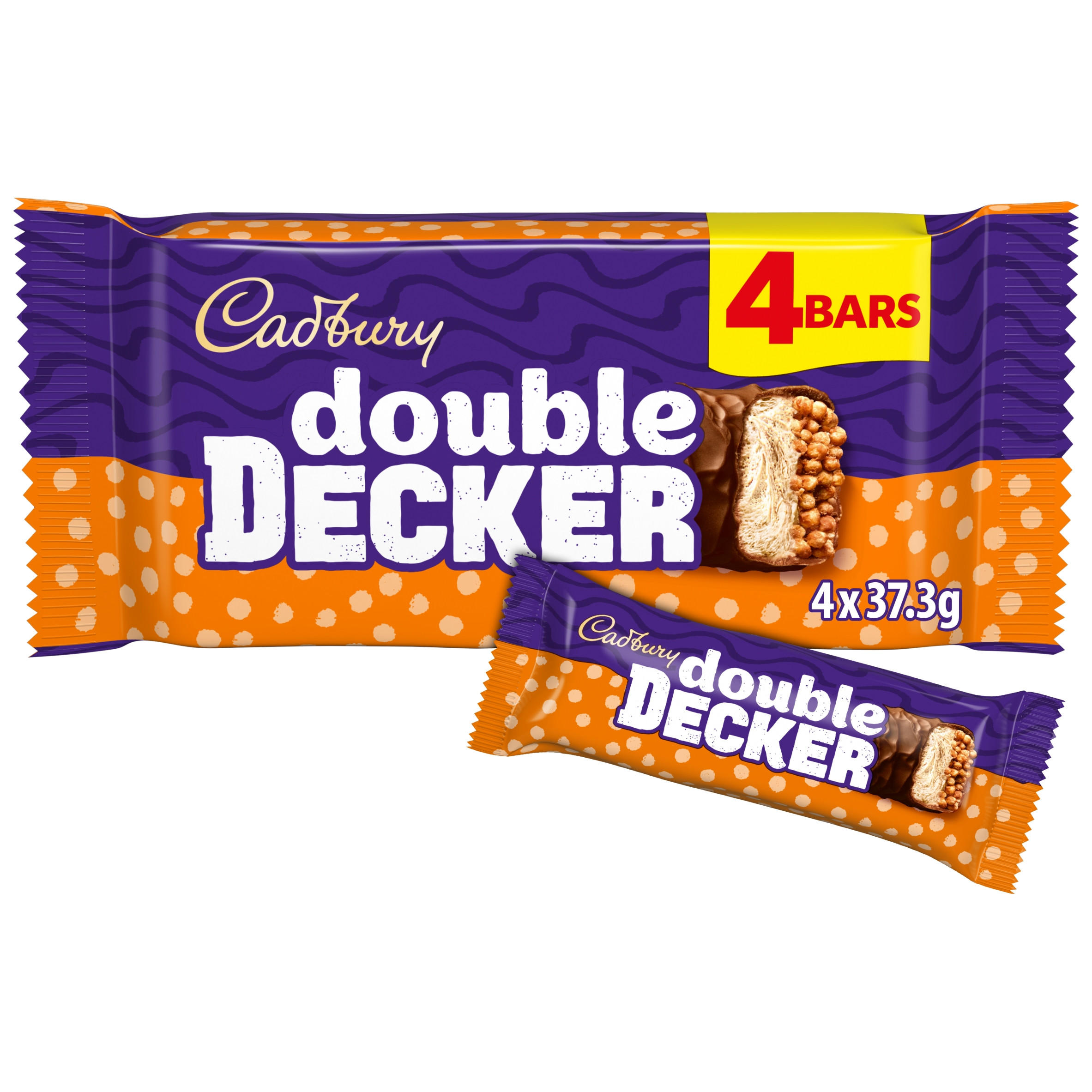 Cadbury Double Decker Chocolate Bar 4 Pack Multipack (4x37.3g) 149.2g