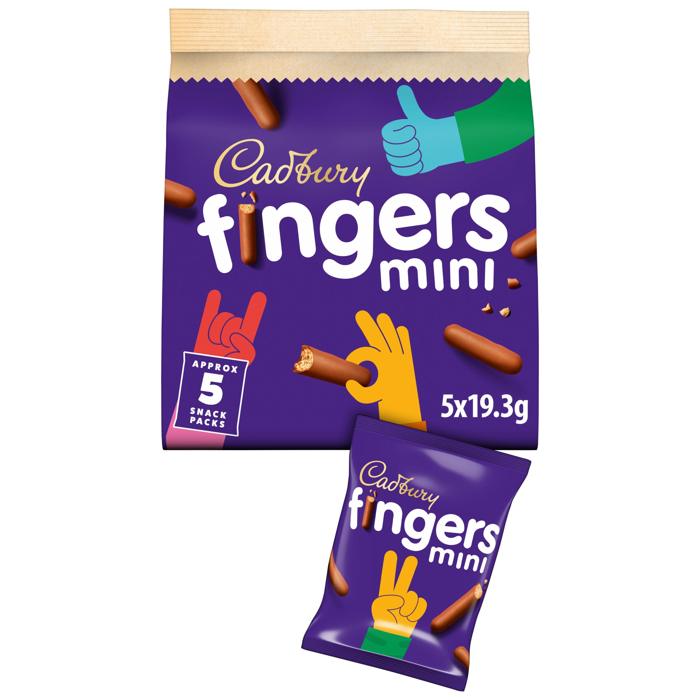 Cadbury Fingers Mini Milk Chocolate Biscuits Multipack 96.5 g