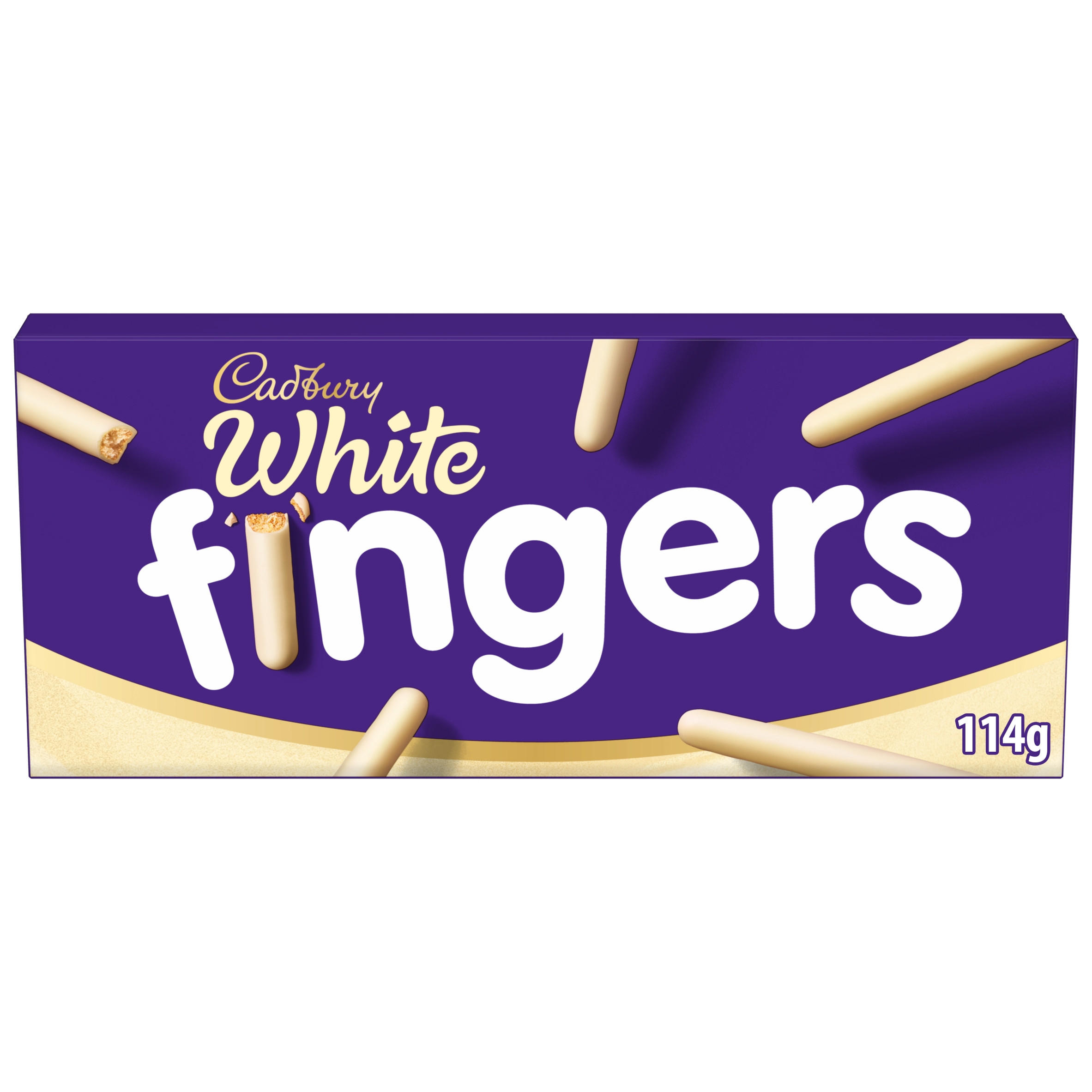 Cadbury White Chocolate Fingers Biscuits 114g