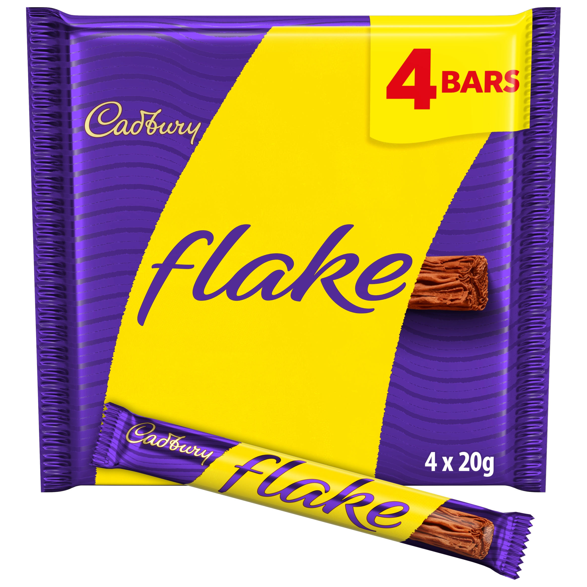 Cadbury Flake Chocolate Bar 4 Pack Multipack (4x20g) 80g
