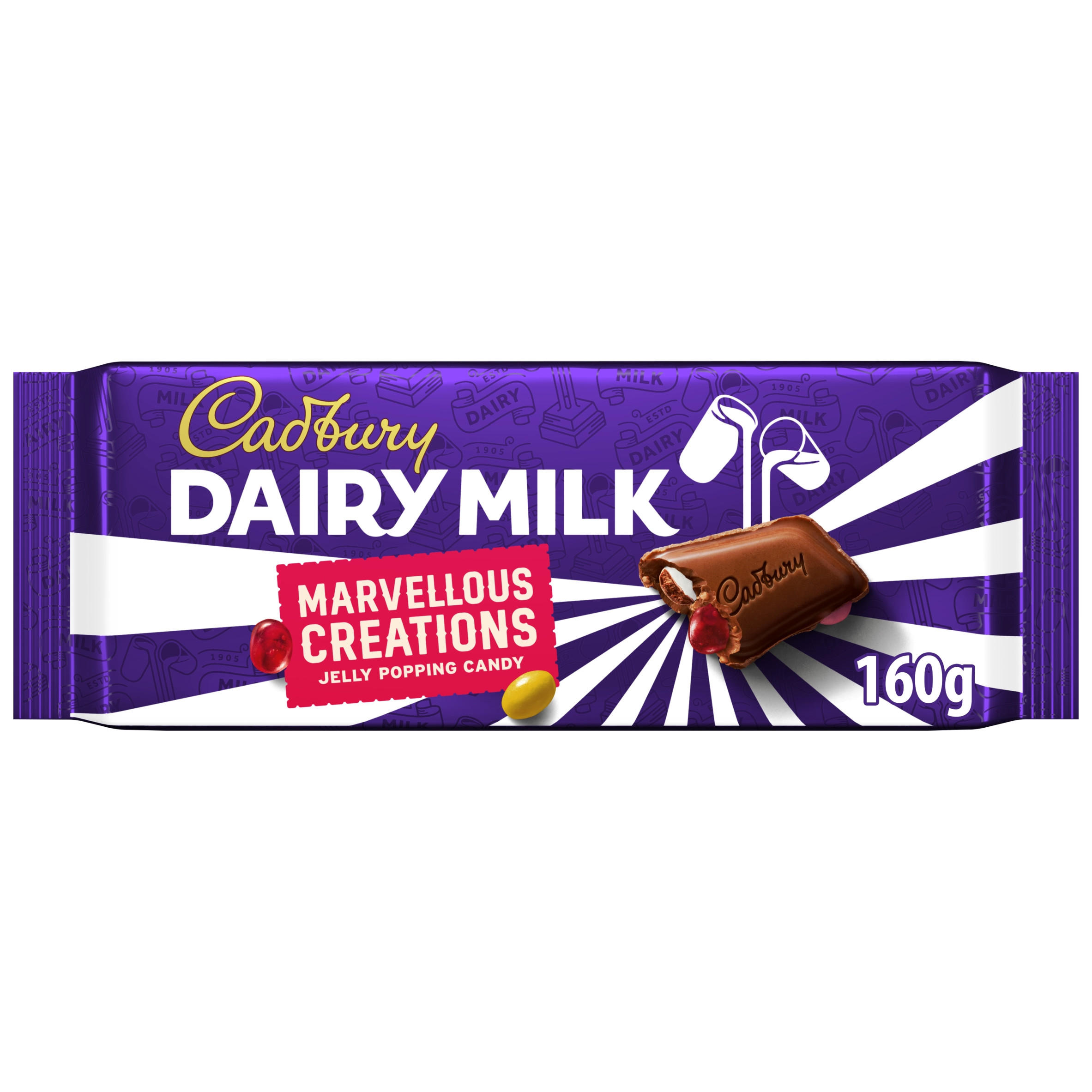 Cadbury Marvellous Creation Jelly Popping Candy Shells Chocolate Bar 160 g