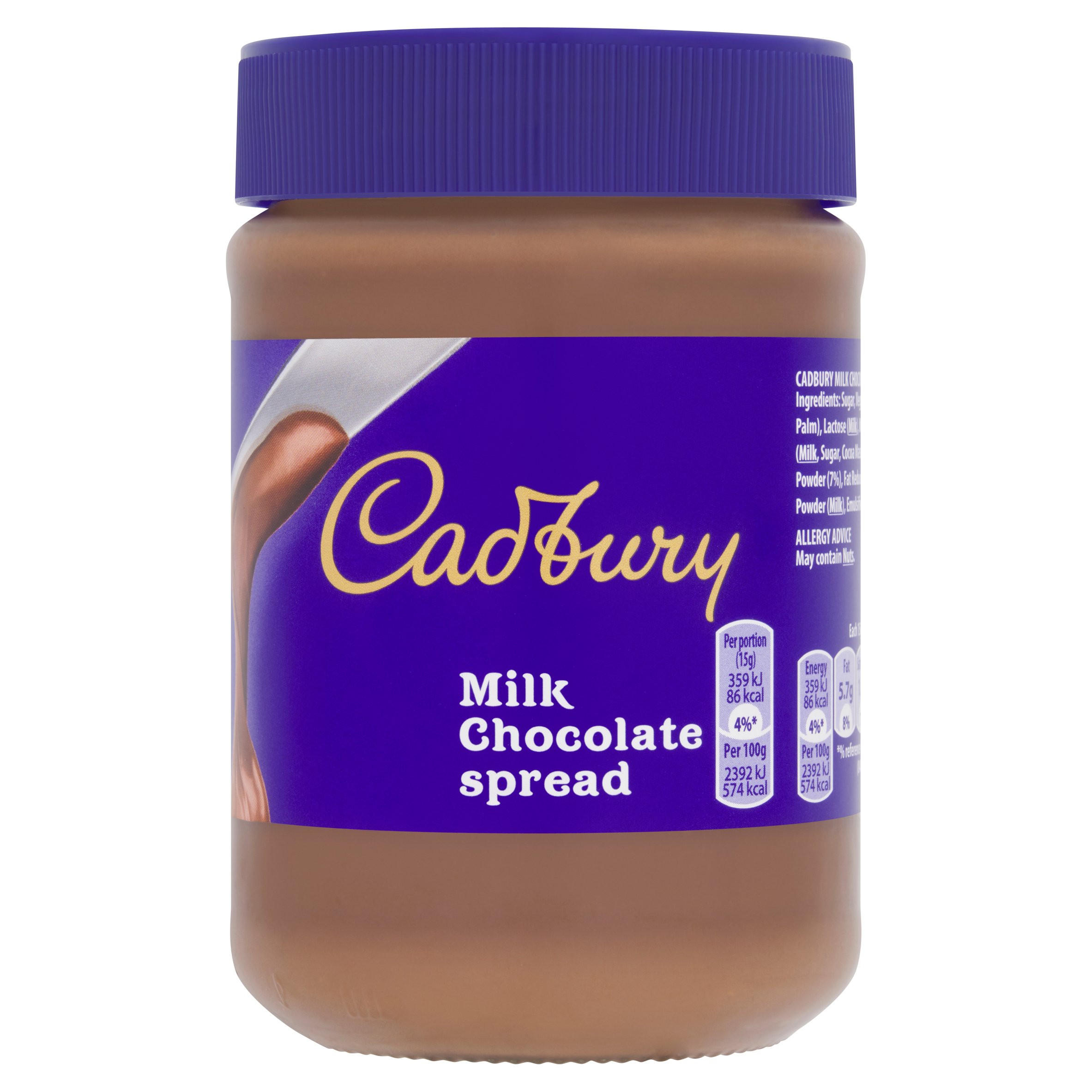 Cadbury Milk Chocolate Spread 400g, folic acid free