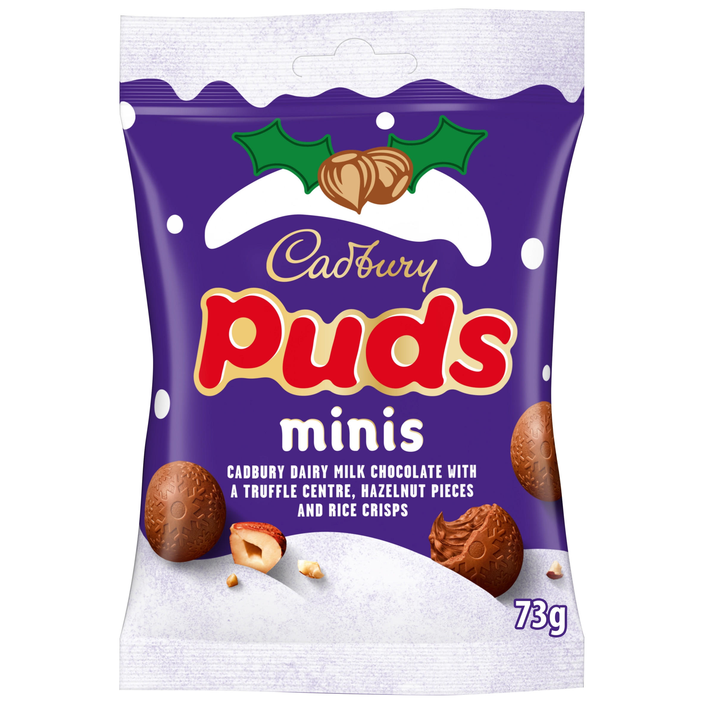 Cadbury Mini Puds Chocolate Bag with Hazelnuts 73 g