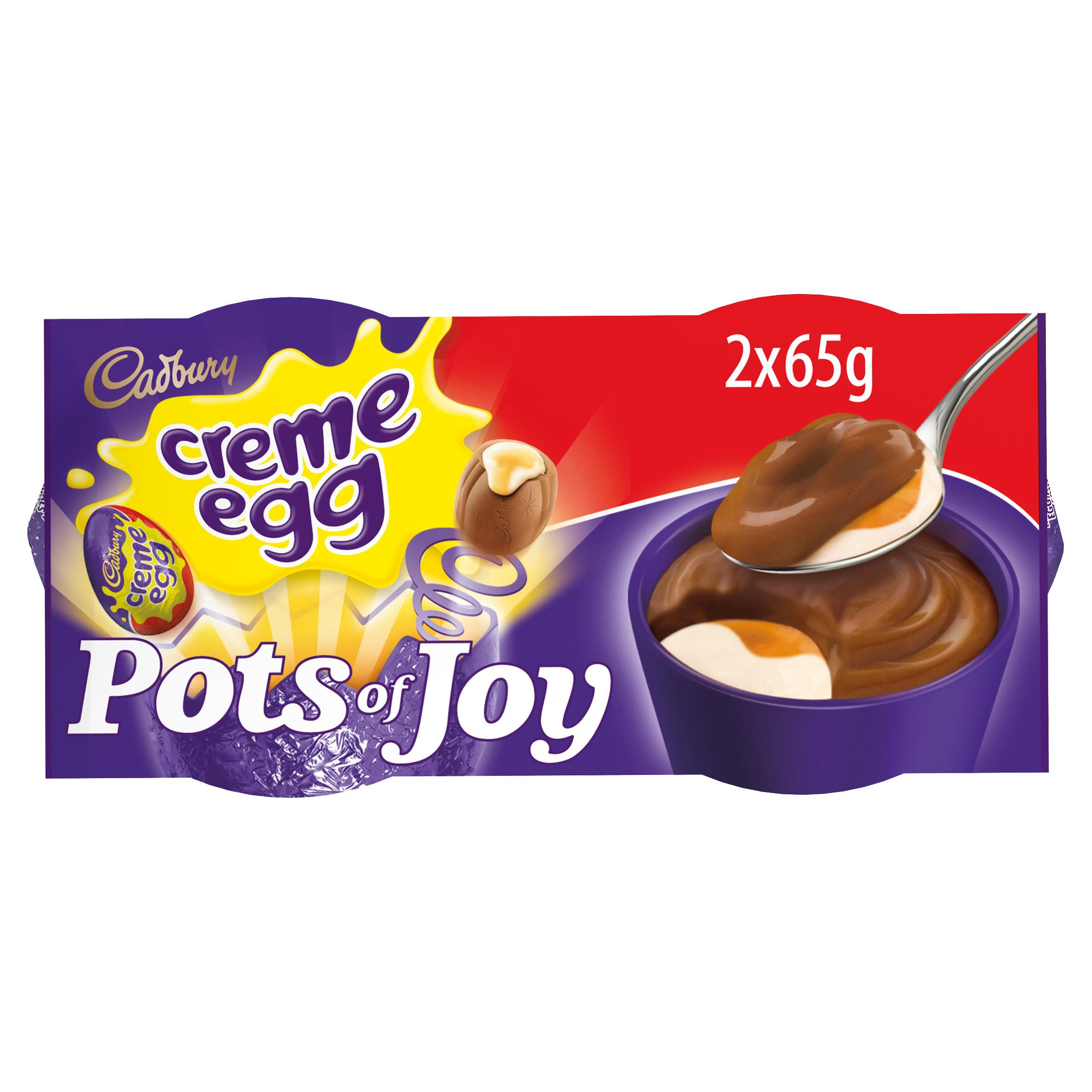 Cadbury Pots of Joy Dairy Milk Chocolate Brownie Dessert 2x65g
