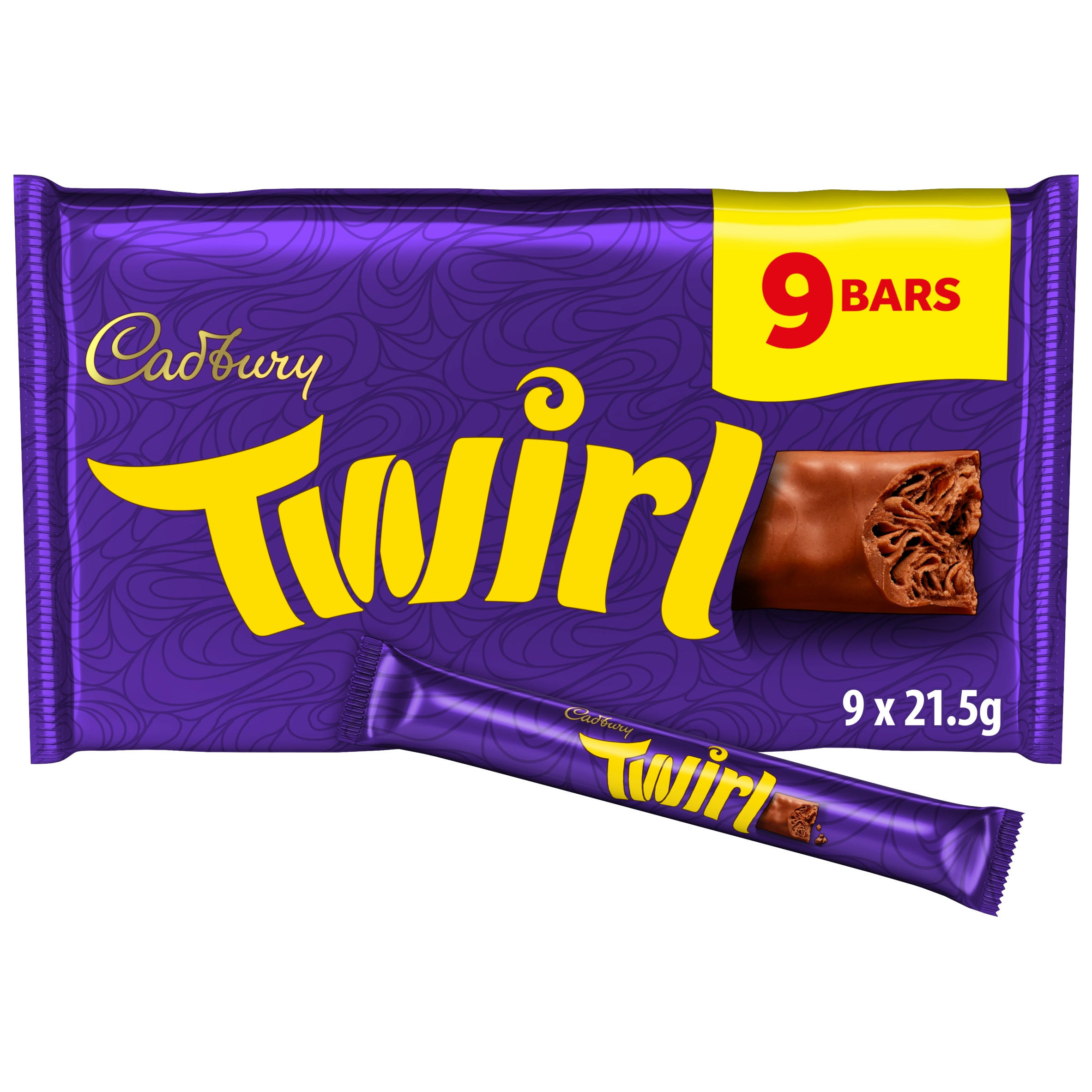 Cadbury Twirl Milk Chocolate 9 Pack Multipack 193.5 g