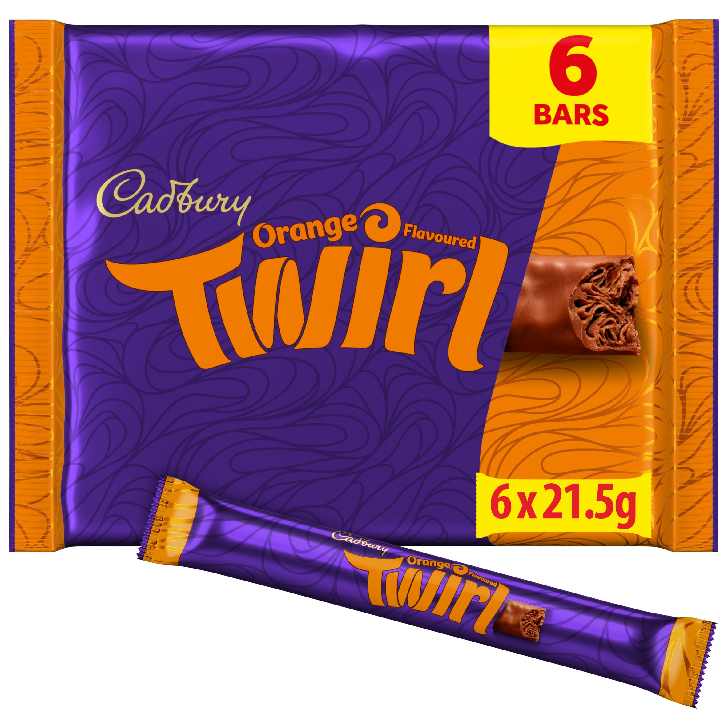 Cadbury Twirl Orange Chocolate 6pk Multipack 129 g