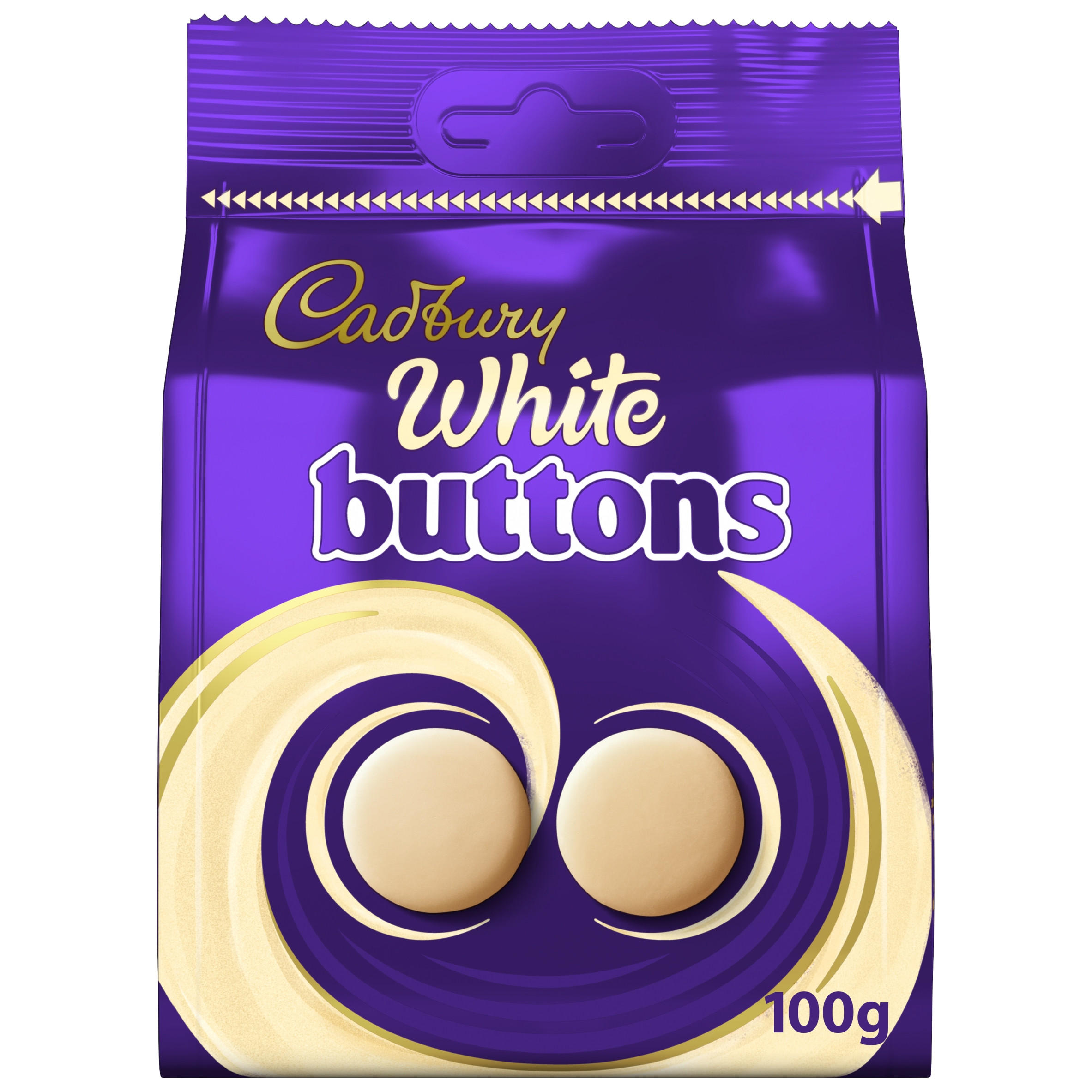 Cadbury White Chocolate Buttons Bag 100g
