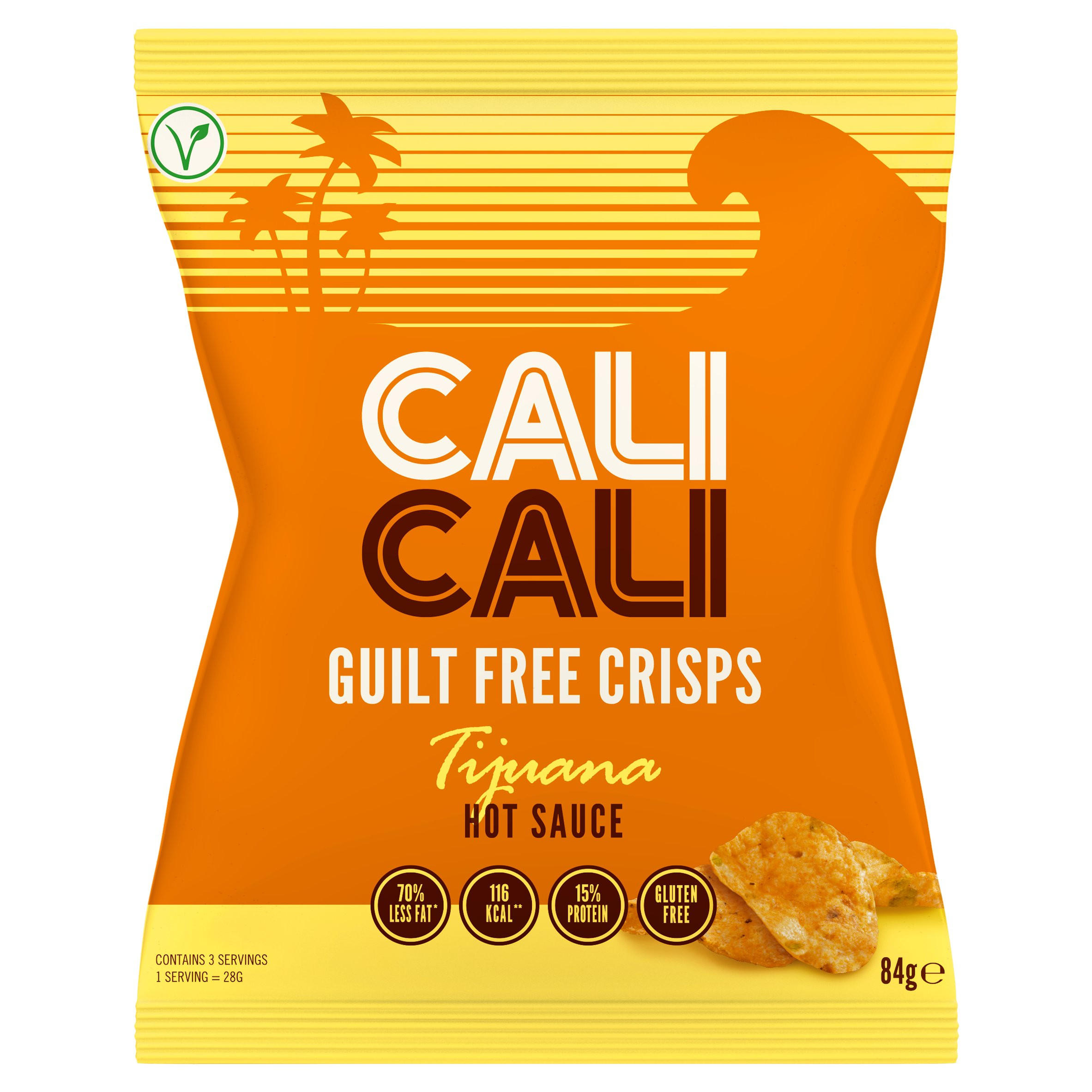 Cali Cali Guilt Free Crisps Tijuana Hot Sauce 84g Sharing Crisps