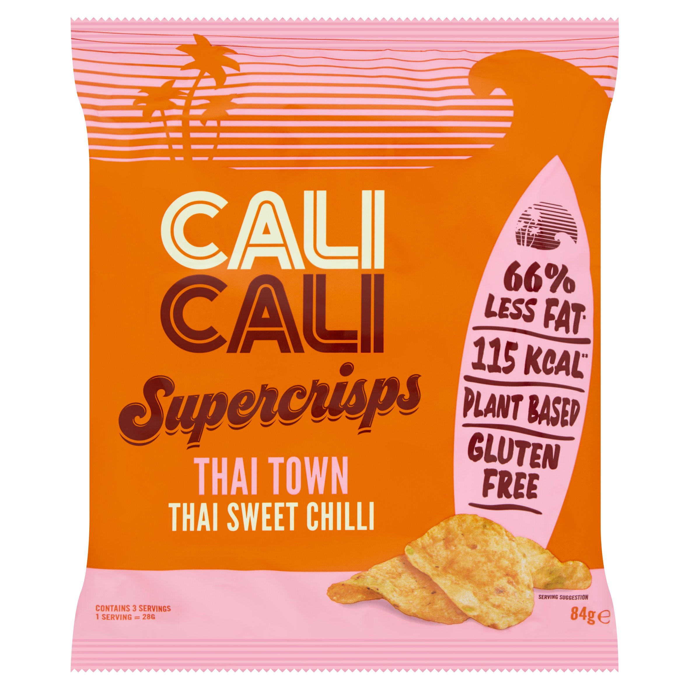 Cali Cali Supercrisps Thai Town Thai Sweet Chilli 84g Sharing Crisps