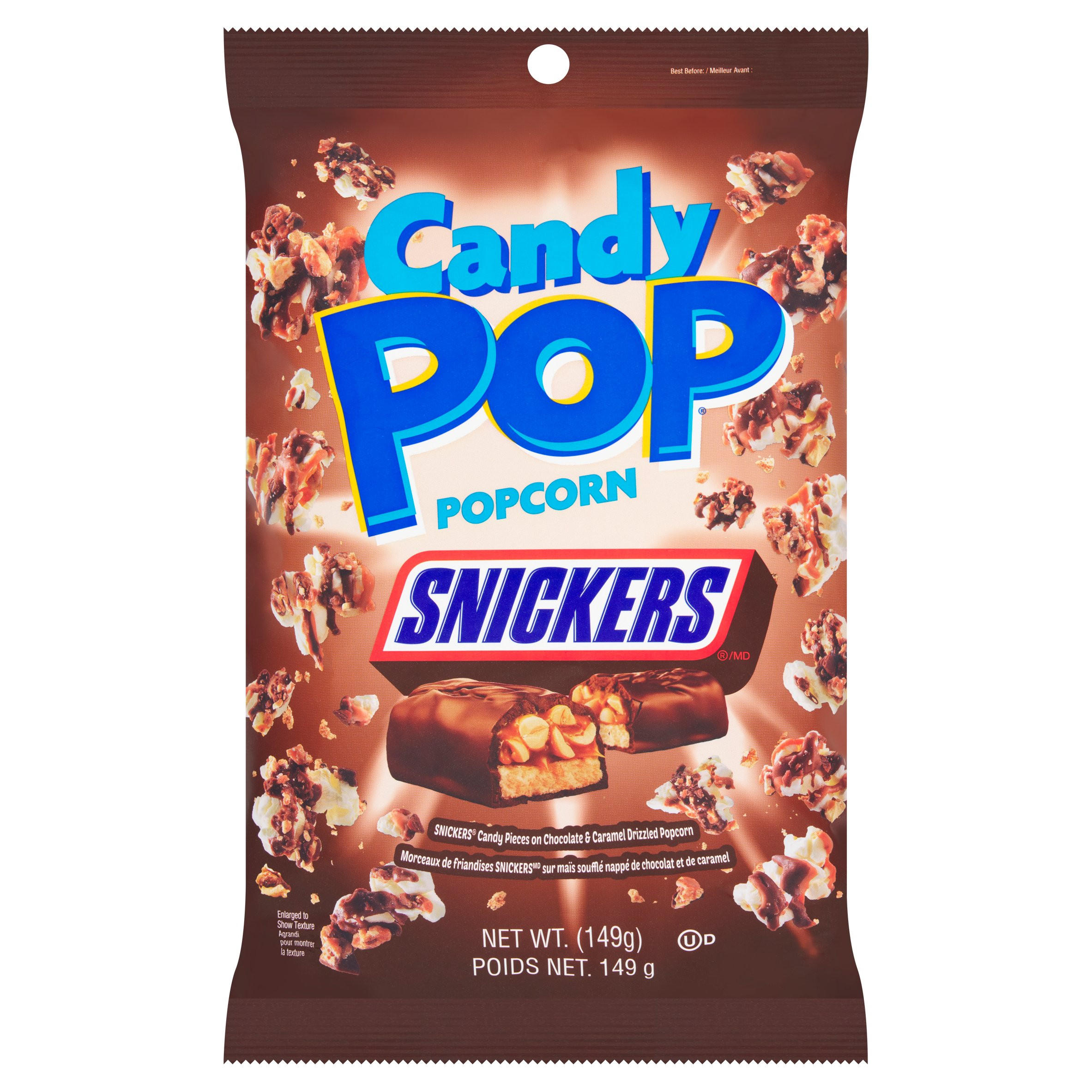 Candy Pop Popcorn Snickers 149g, folic acid free