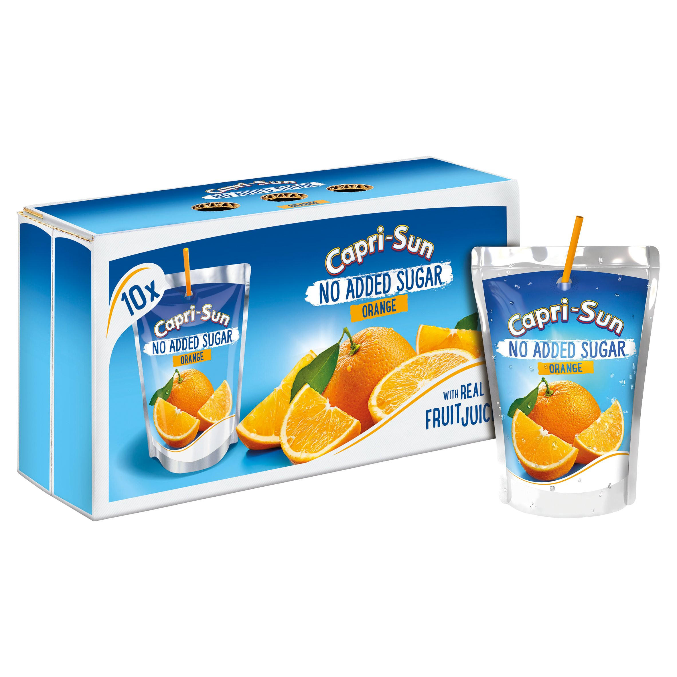 Capri-Sun No Added Sugar Orange 10 x 200ml, Kids & Lunchbox Drinks