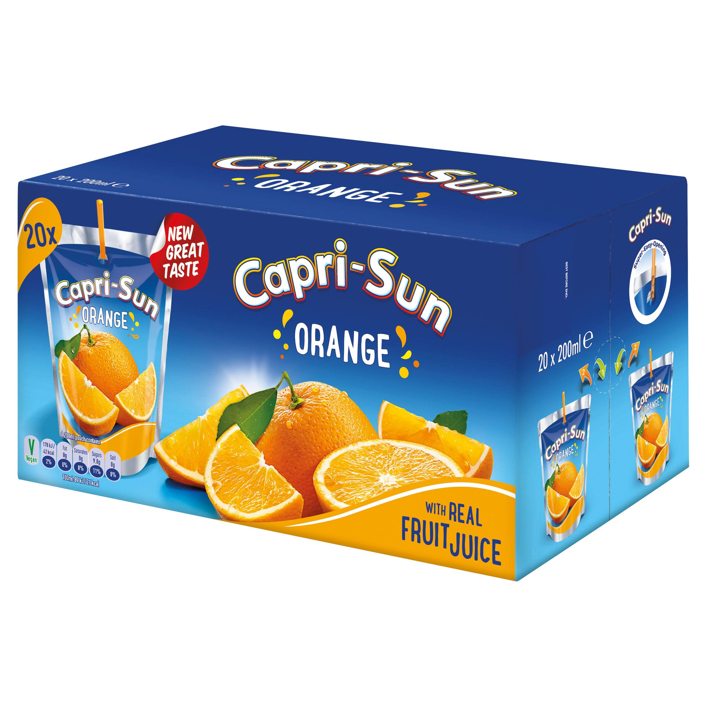 Capri-Sun 90 Pouches 200ml Orange,Blackcurrant & Tropical