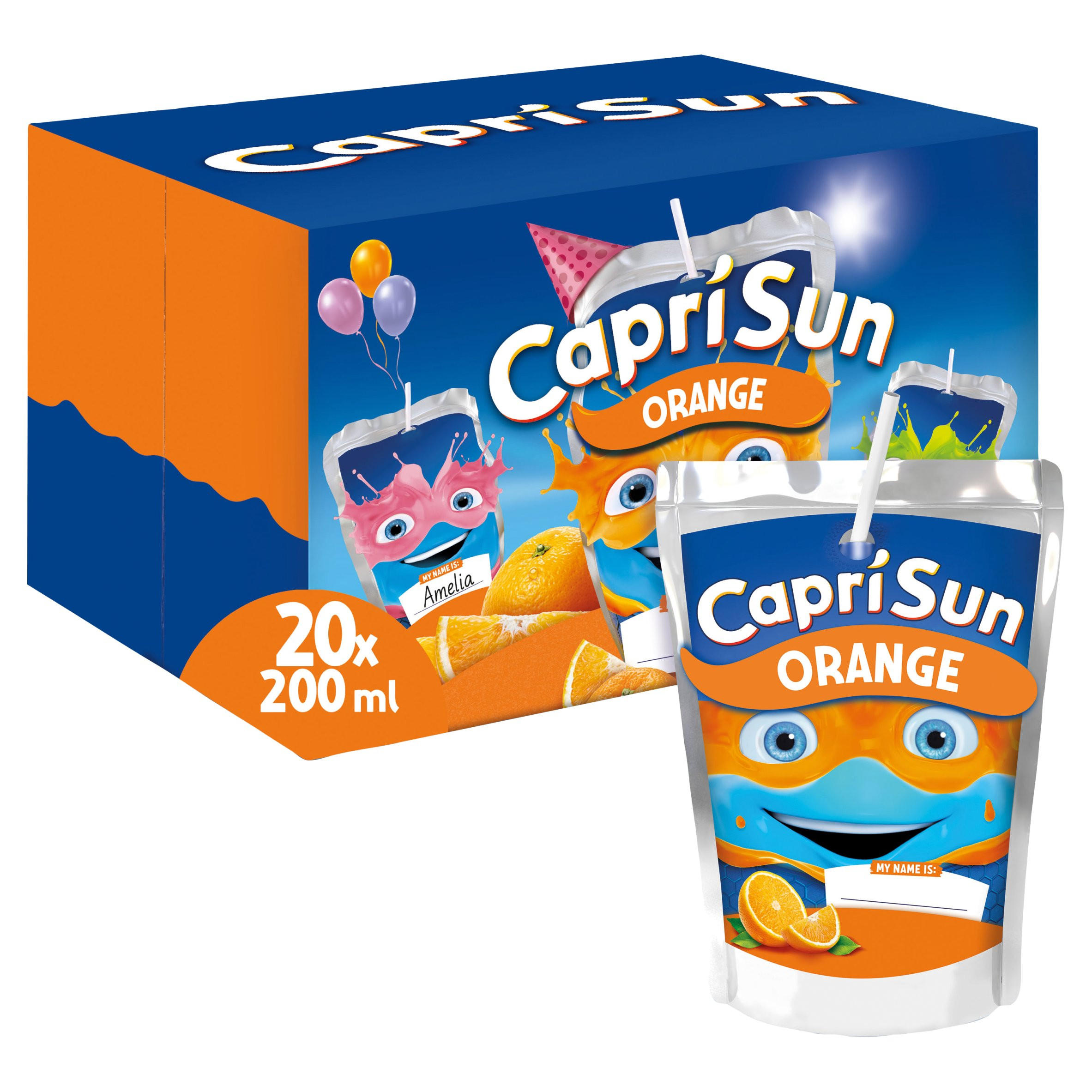 Capri Sun 20 x 200ml Orange Party Pack Kids Juice Drinks