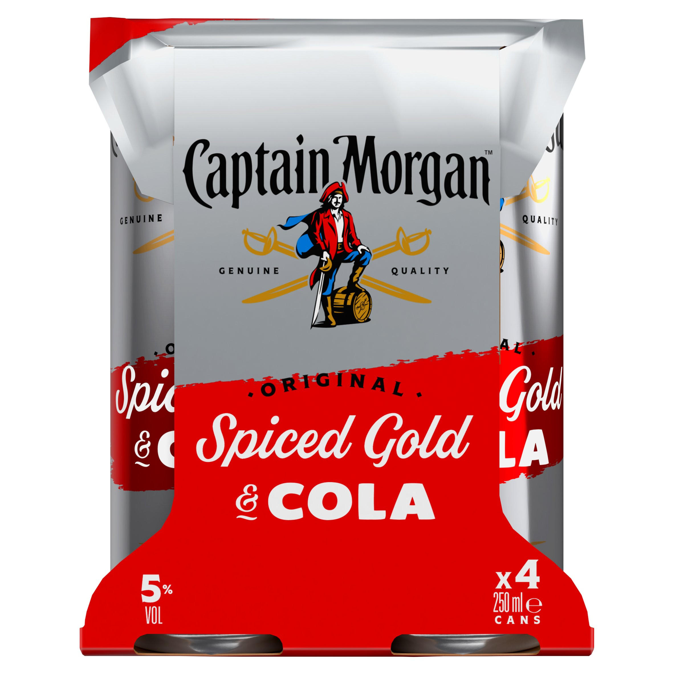 Captain Original Spiced Gold & Cola Ready to Drink Premix Can