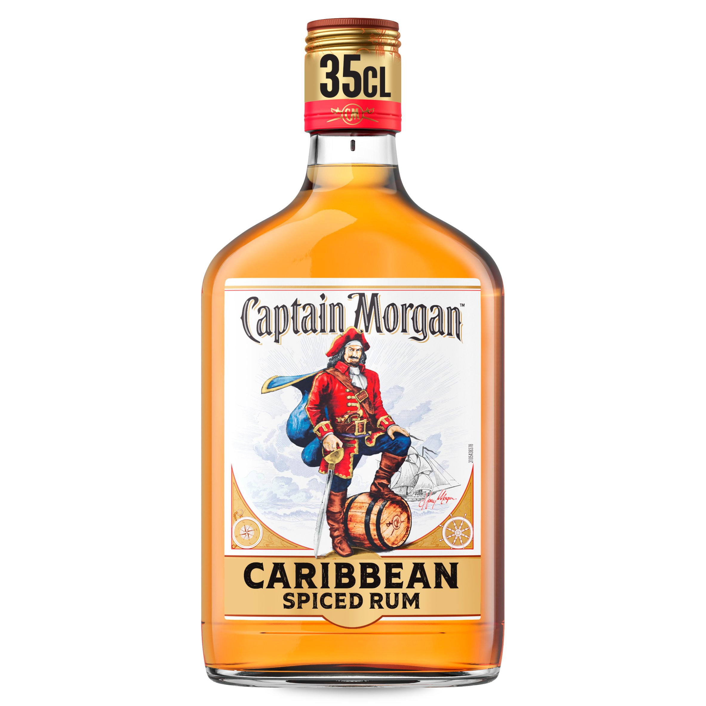 35% Spiced & Spirit Rum 35cl Gold Pre-Mixed Spirits Bottle vol Iceland Based Original | | Captain Morgan Foods Drink