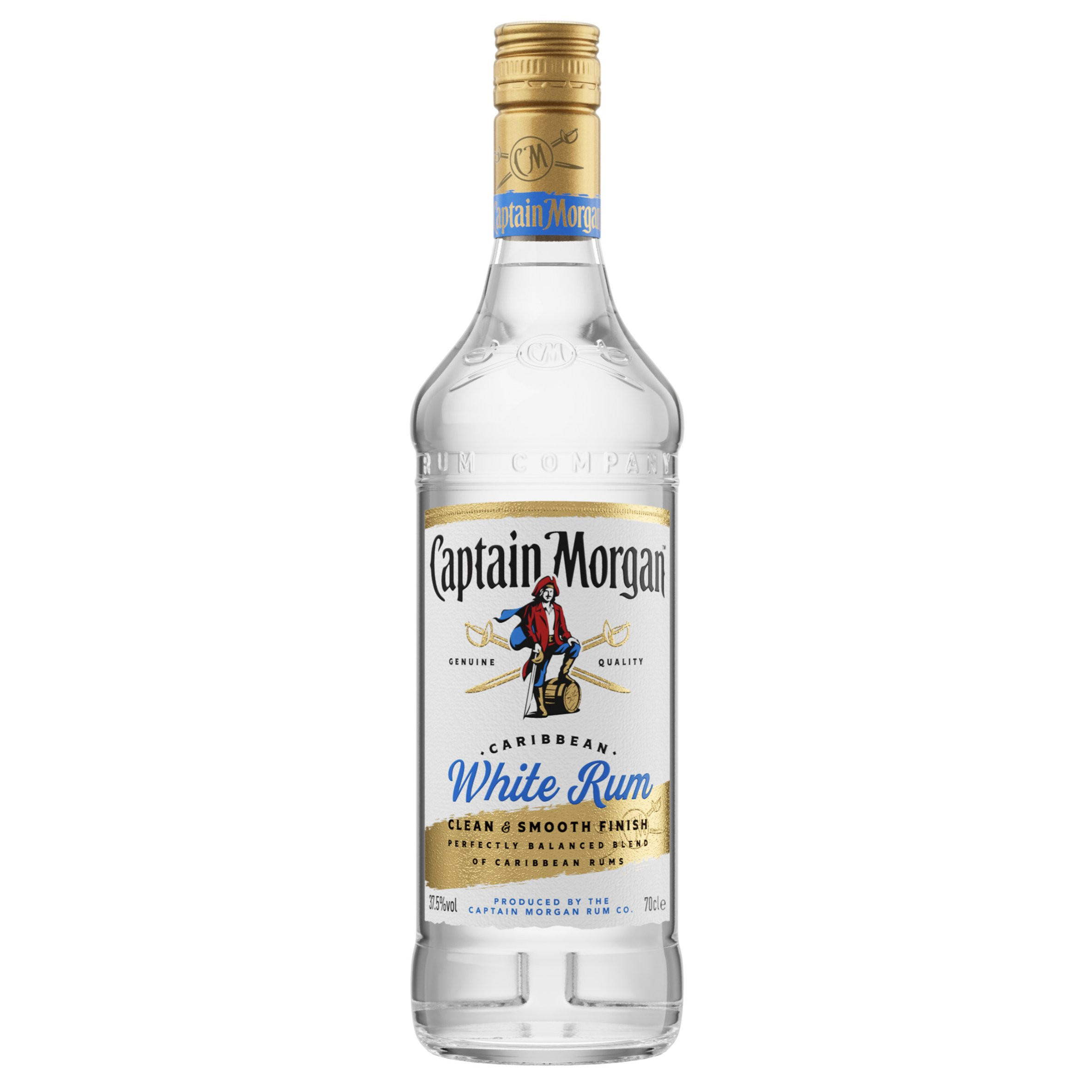 Captain White Rum 37.5 vol 70cl Bottle Spirits & PreMixed