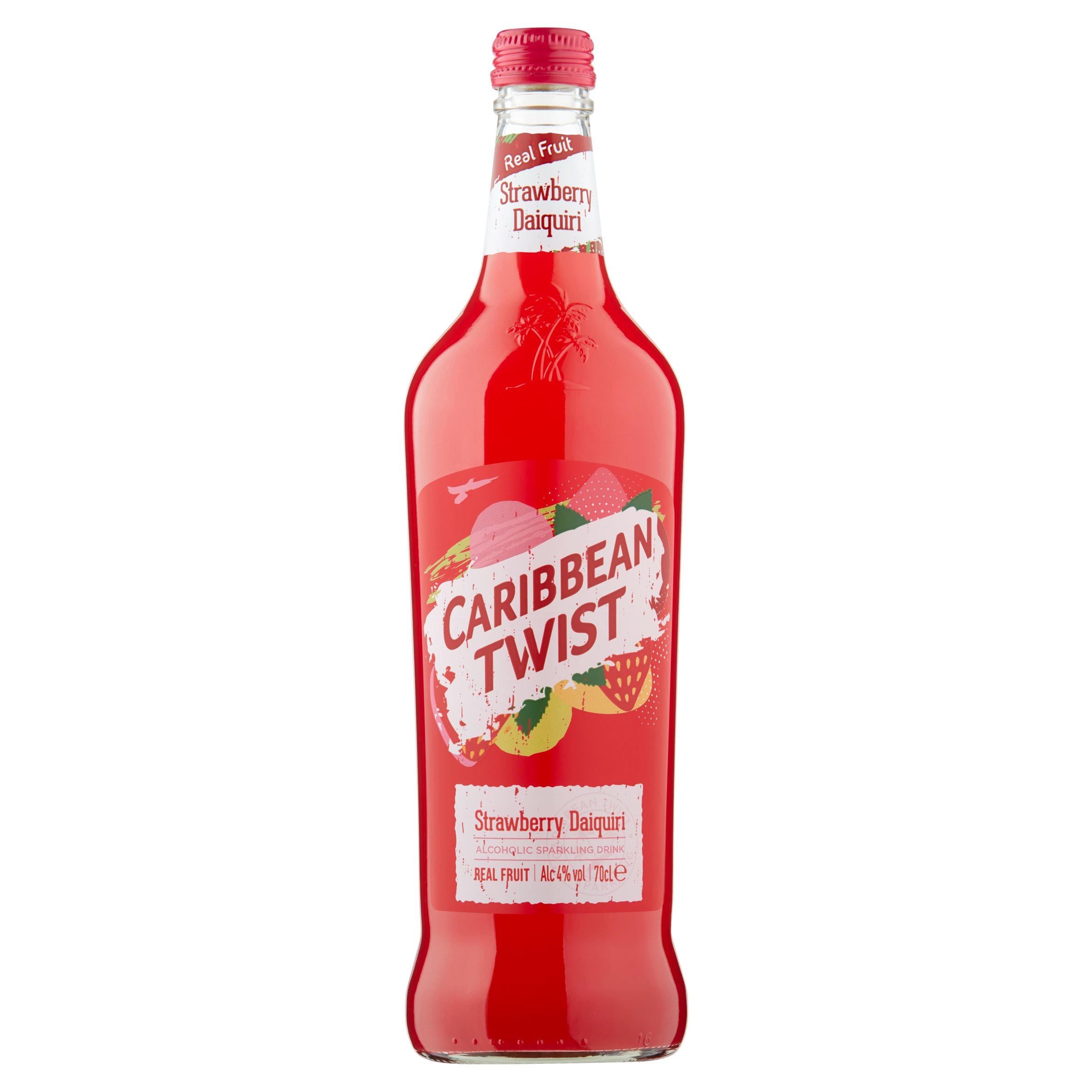 Caribbean Twist Strawberry Daiquiri Alcoholic Sparkling Drink 70cl ...