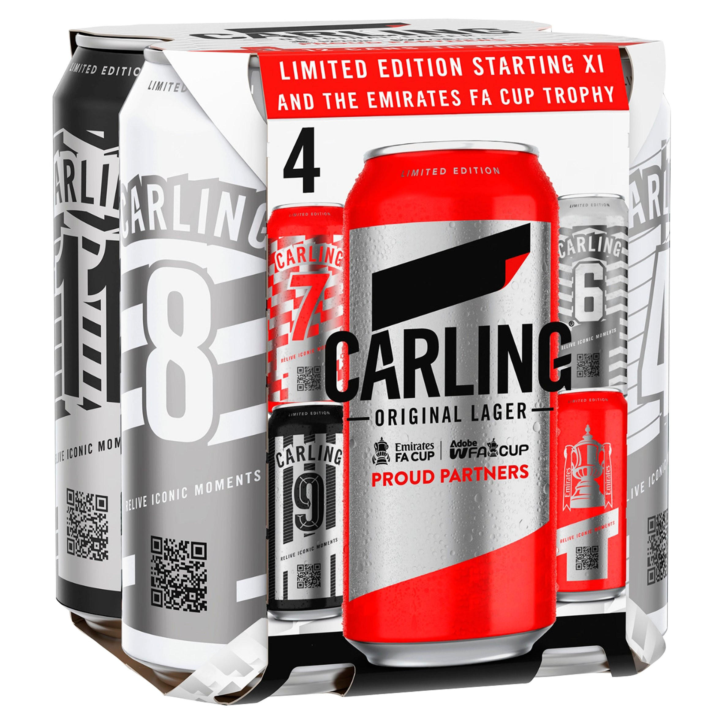 Carling Original Lager Beer Can 4 x 440ml 