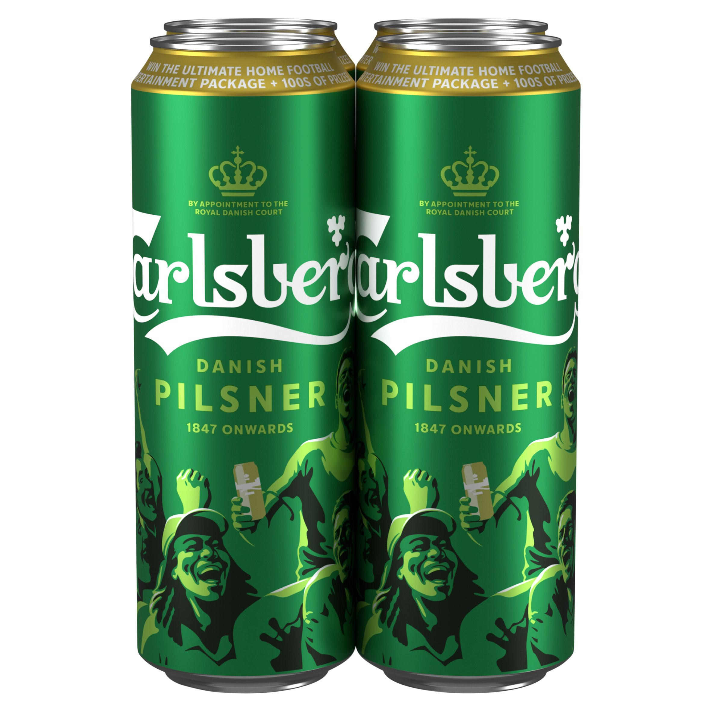 Carlsberg Danish Pilsner Lager Beer 4 x 568ml Pint Can