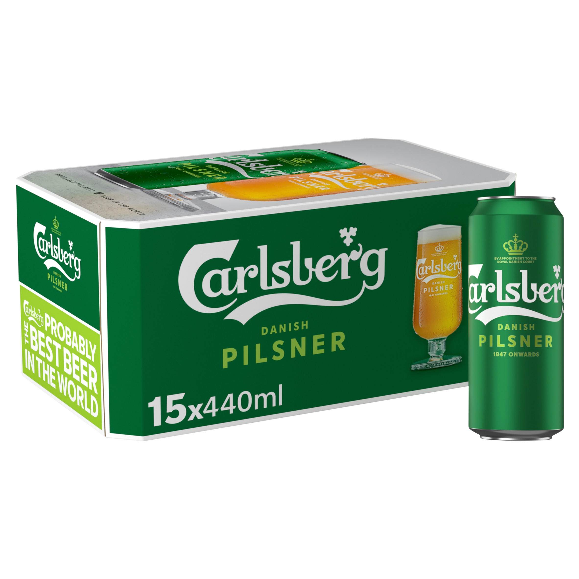Carlsberg Danish Pilsner Lager Beer Cans 15 x 440ml