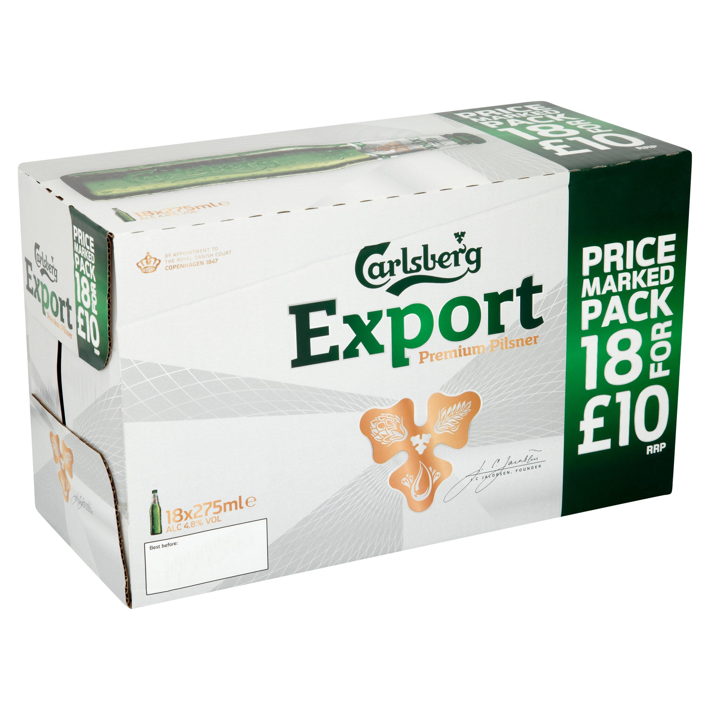Carlsberg Export Lager 18 x 275ml Beer Iceland Foods