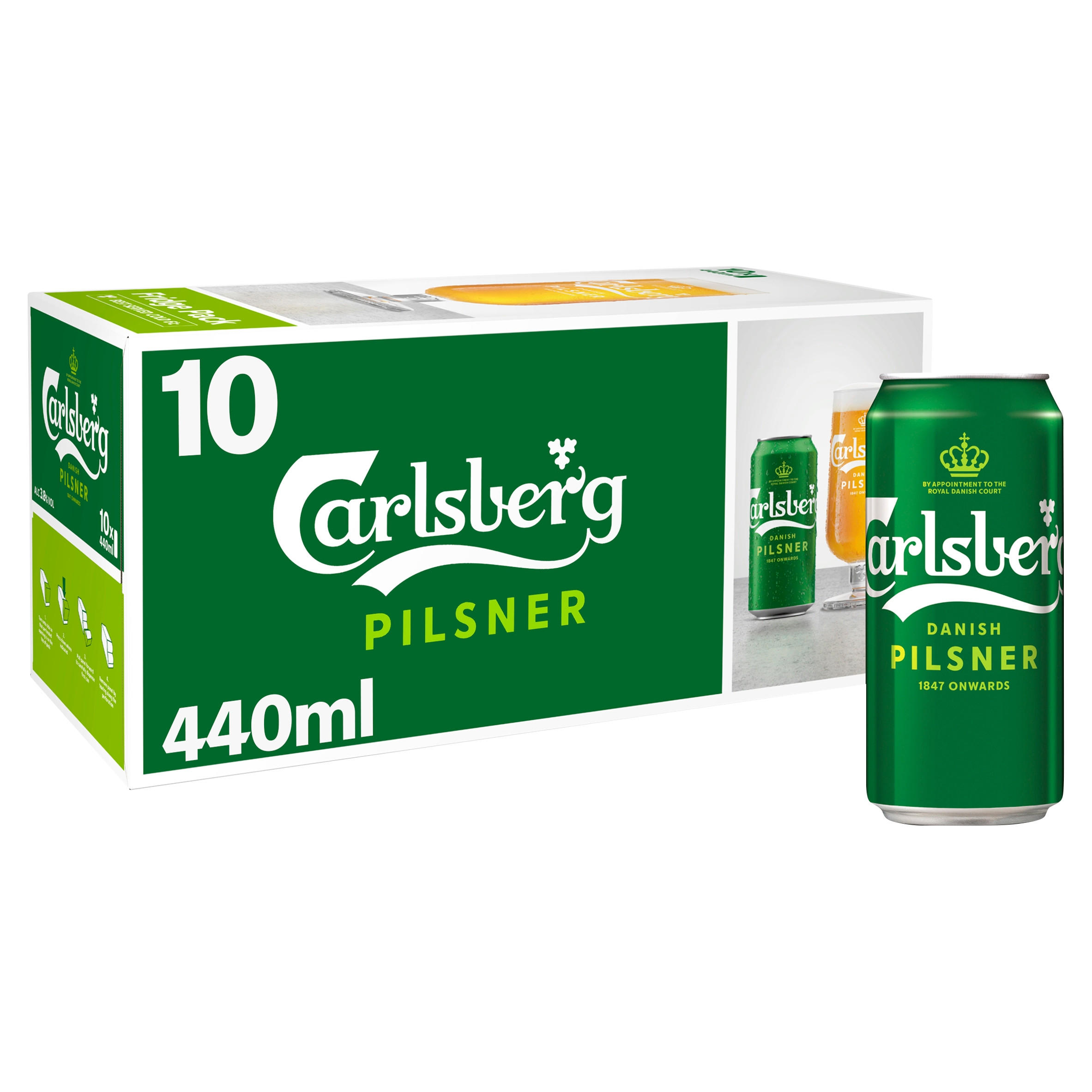 Carlsberg Pilsner Lager Beer 10 x 440ml Cans | Beer | Iceland Foods