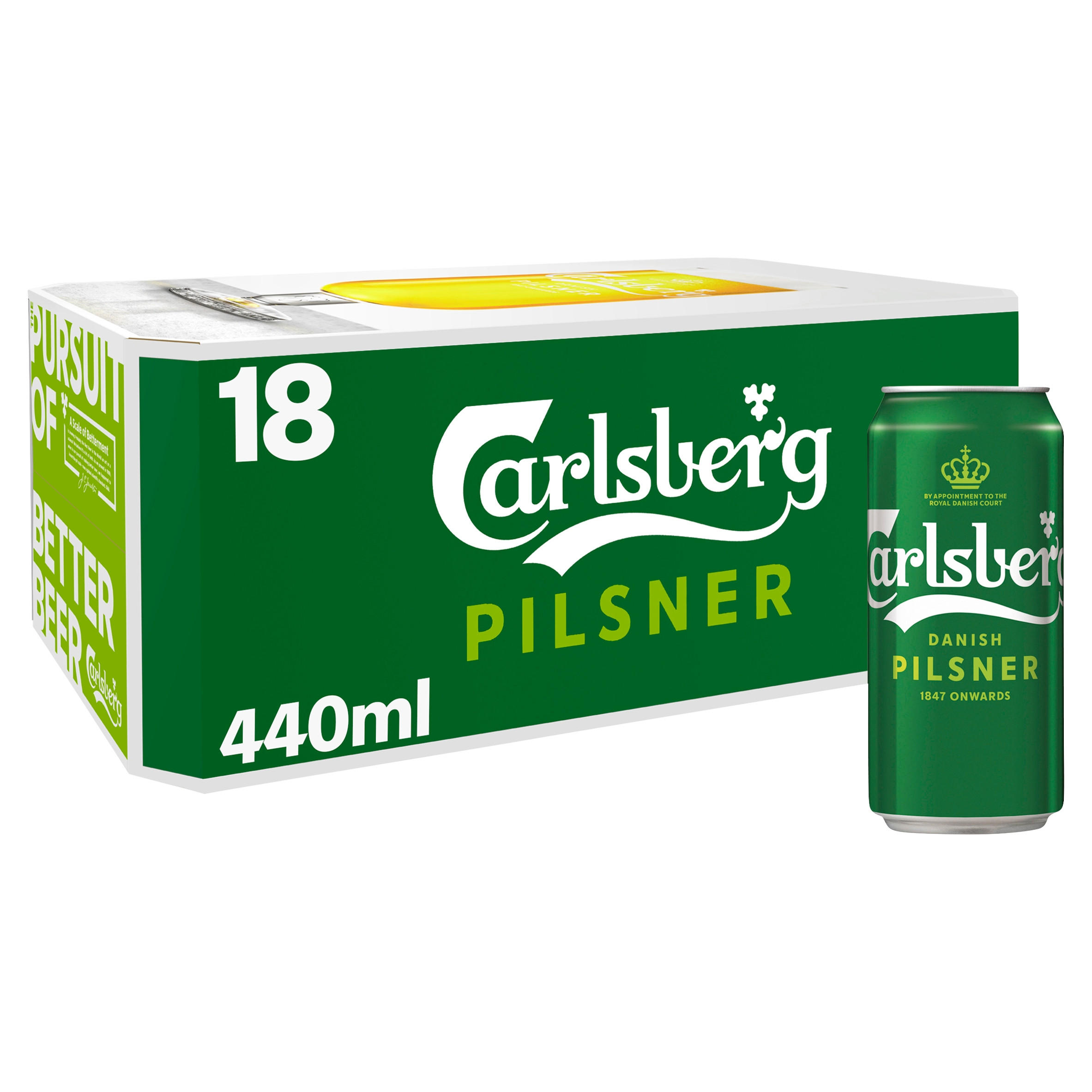 Carlsberg Pilsner Lager Beer 18 x 440ml Cans | Beer | Iceland Foods